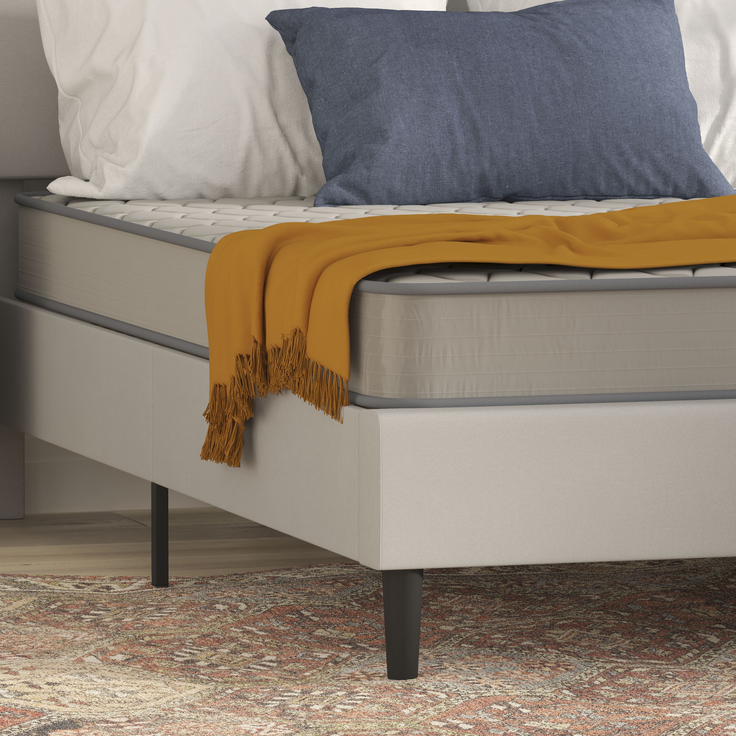 ComfySleep Full 6" Gray Innerspring Foam Hybrid Mattress