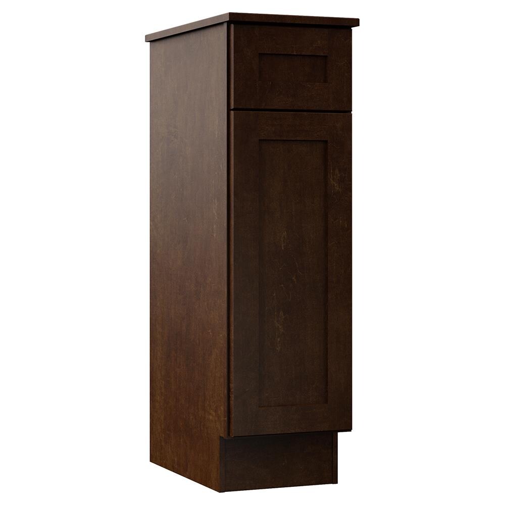 VILLA BATH by RSI LVS12FH-JAV Sanabelle 12-in W x 41.75-in H x 21.5-in D Java Plywood Freestanding Linen Cabinet