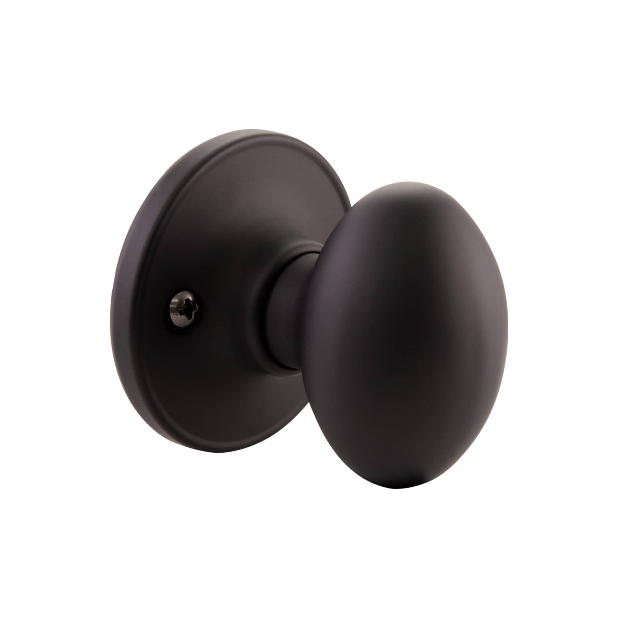 Design House 779165 Egg Matte Black Interior Hall/Closet Dummy Door Knob