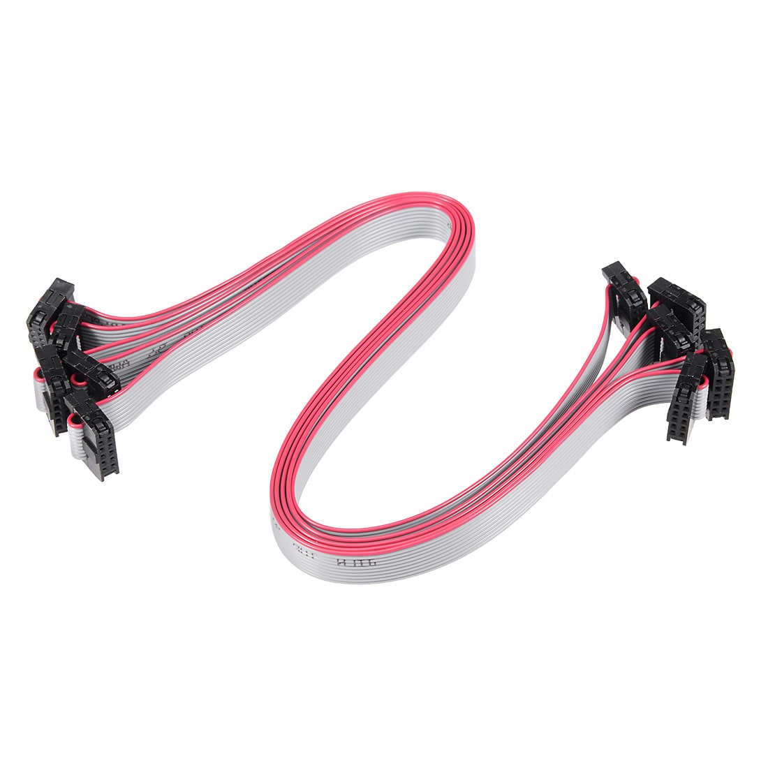 Unique Bargains IDC 10 Pins Connector Flat Ribbon Cable Female Connector Length 30cm 2mm Pitch 5pcs #S26042700UX6118