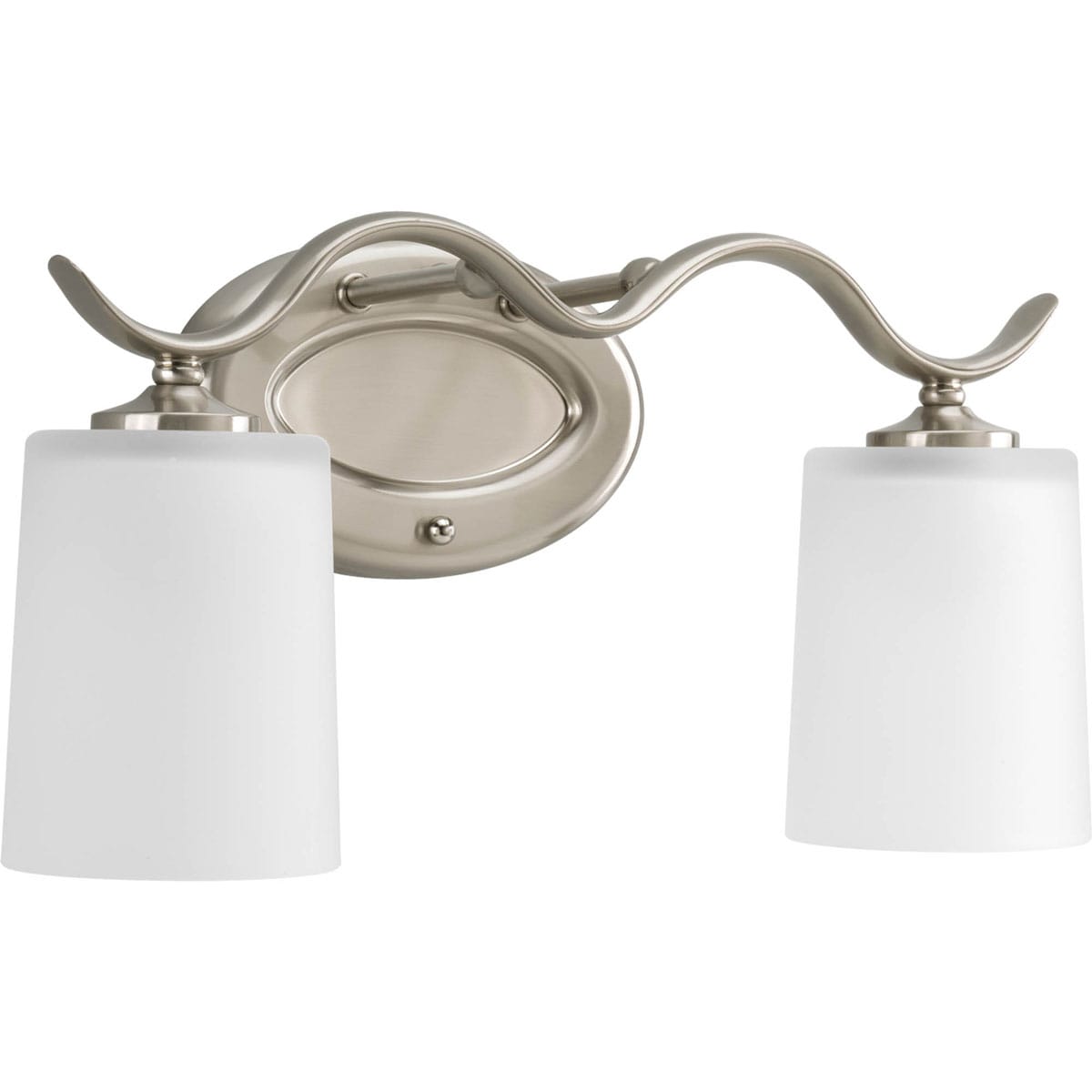 Progress Lighting P2019-09 Inspire 15-in 2 -Light Brushed Nickel Traditional Vanity light