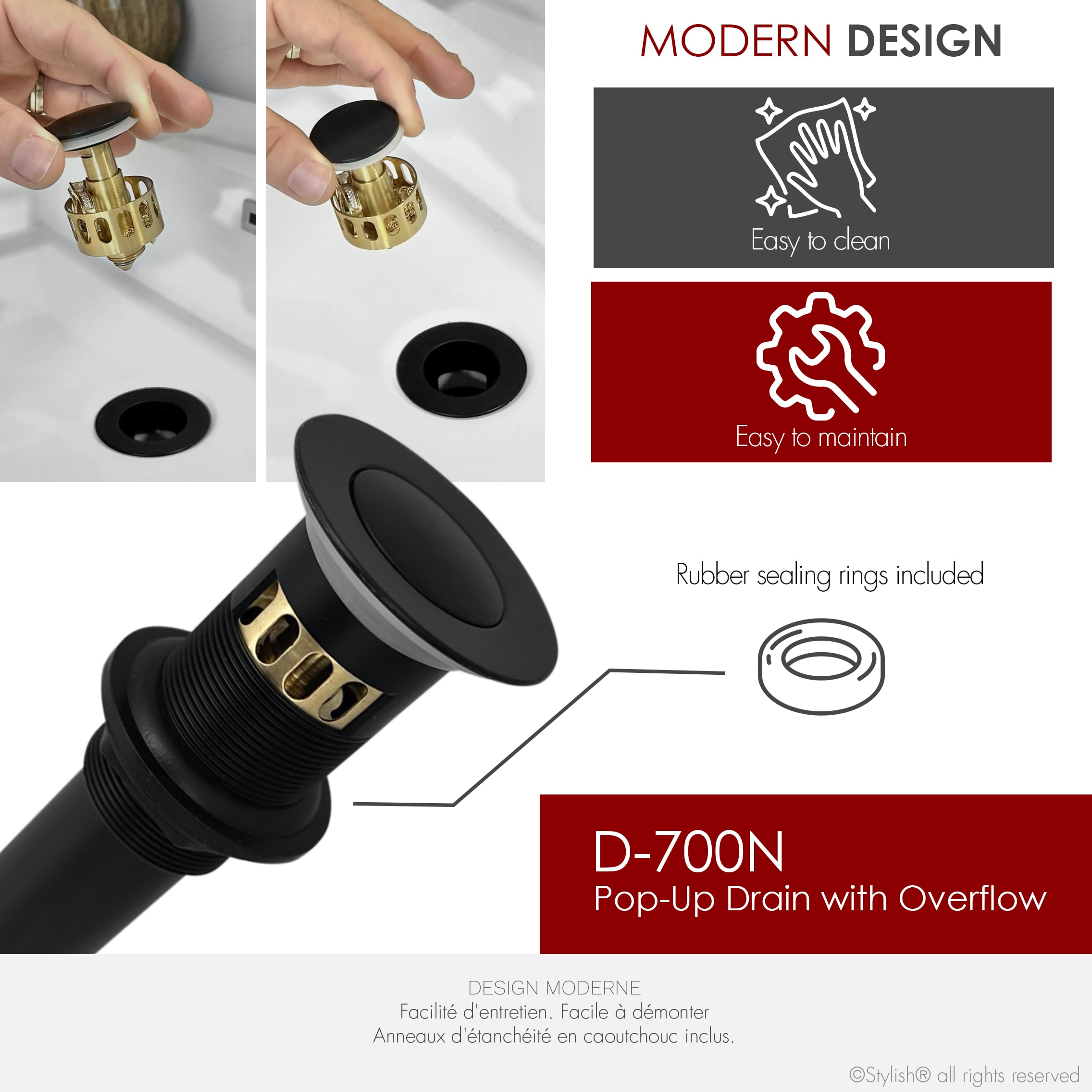 Stylish D-700N Popup-Drains-Accessories - View #7