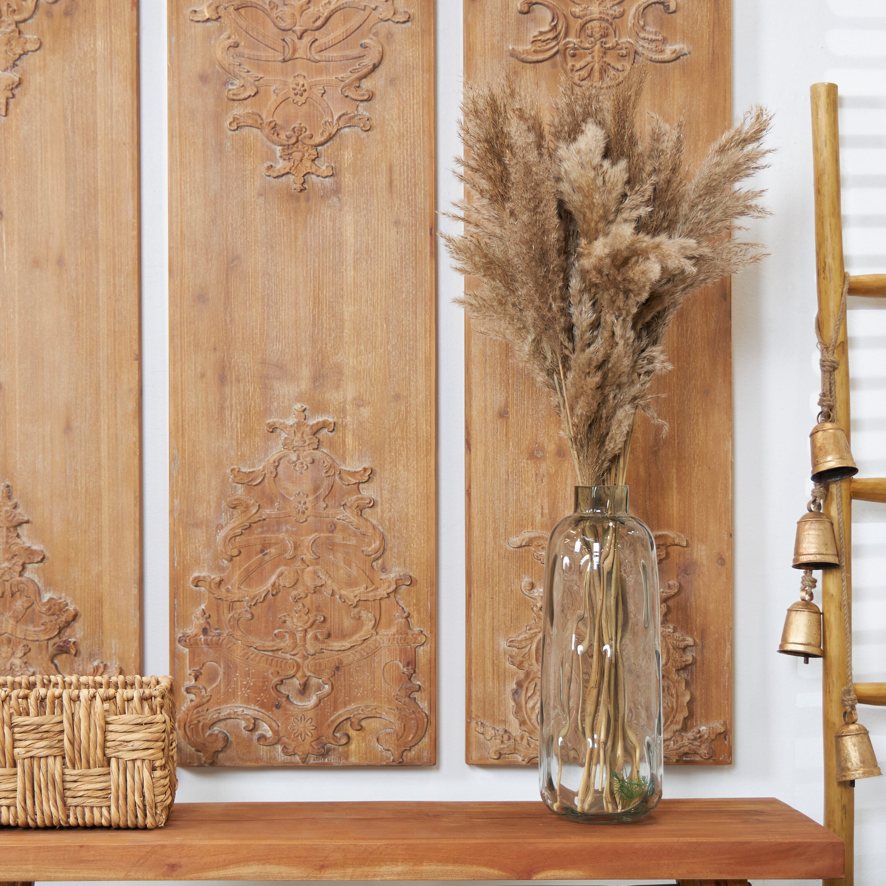 Grayson Lane 12582 35-Inches Tan with Long Stems Indoor Desktop Pampas Grass Artificial branch/stem