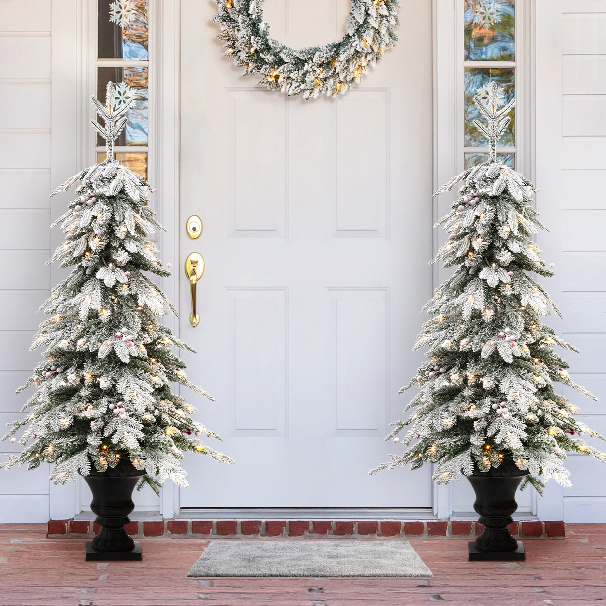 Glitzhome 2030800019 Artificial-Christmas-Trees - View #2