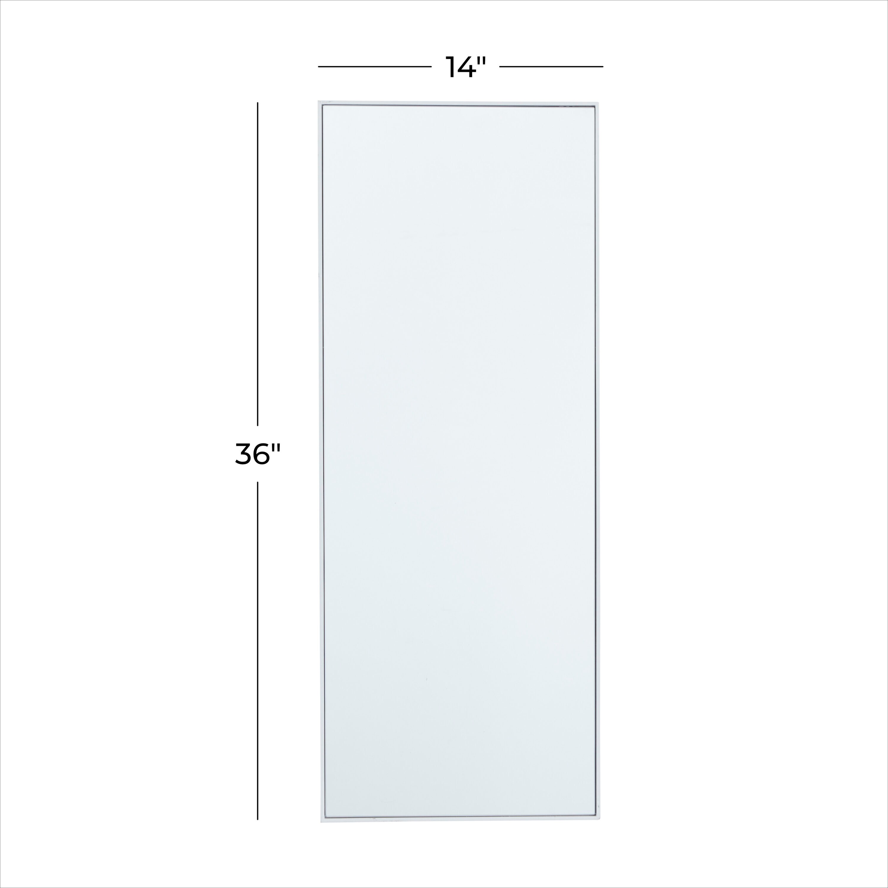 Sleek Black Wood Framed Full-Length Rectangular Wall Mirror