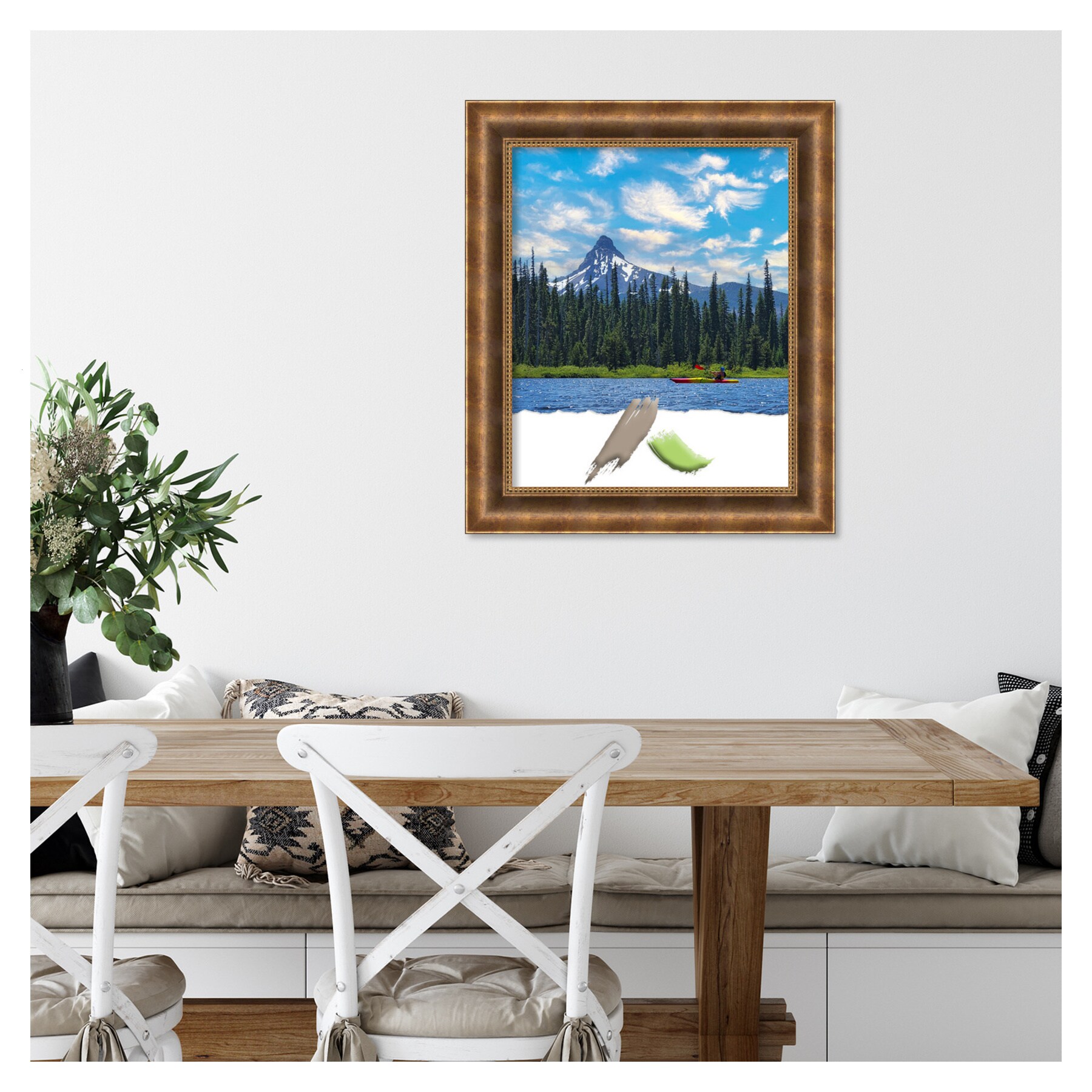 Manhattan Bronze 18x22 Pine Wood Picture Frame