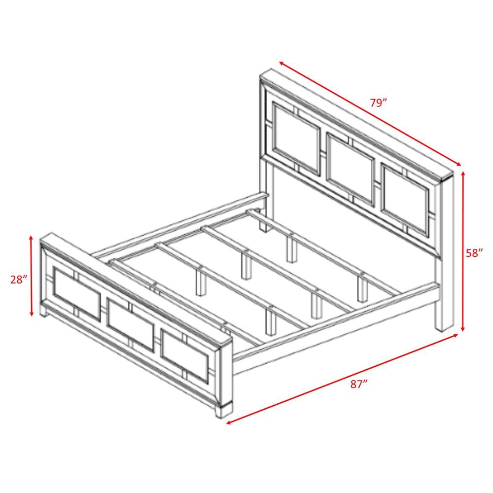 Picket House Furnishings Easton Cherry King Wood Panel Bed LN600KB at ...