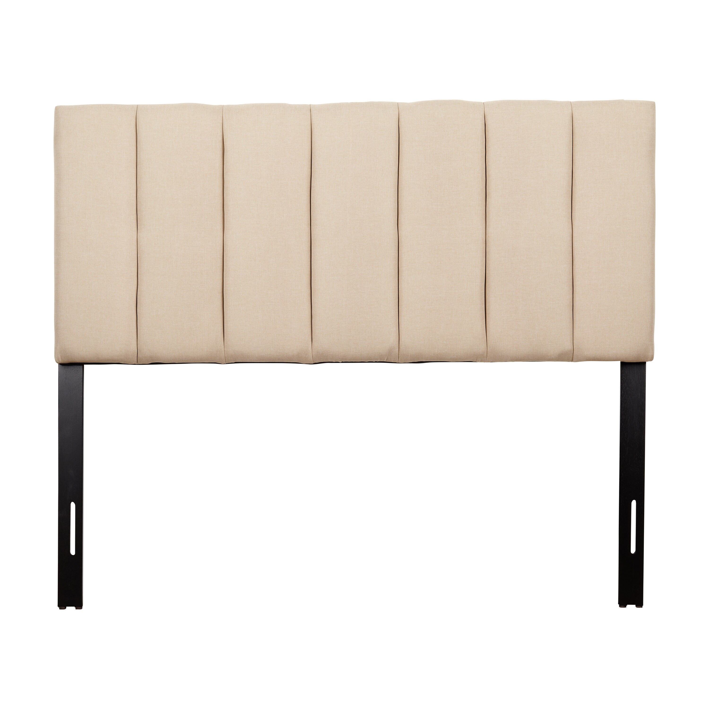 CorLiving BOS-161-D Helena Cream Full Polyester Upholstered Headboard