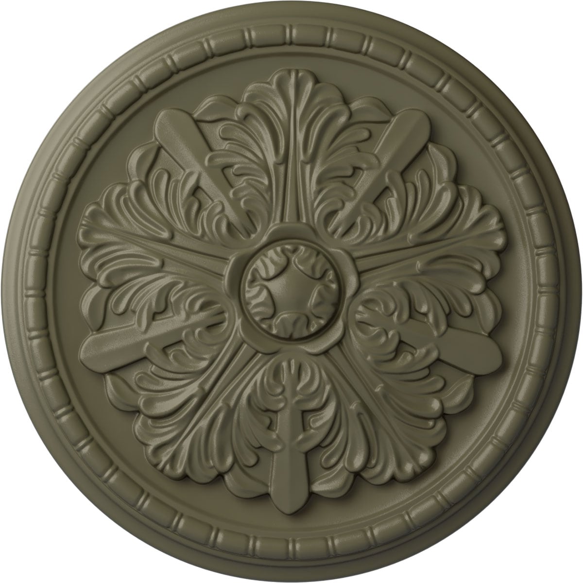Ekena Millwork CM17WASSF Washington 17.125-in W x 17.125-in L Painted Spartan Stone Polyurethane Whole Ceiling Medallion
