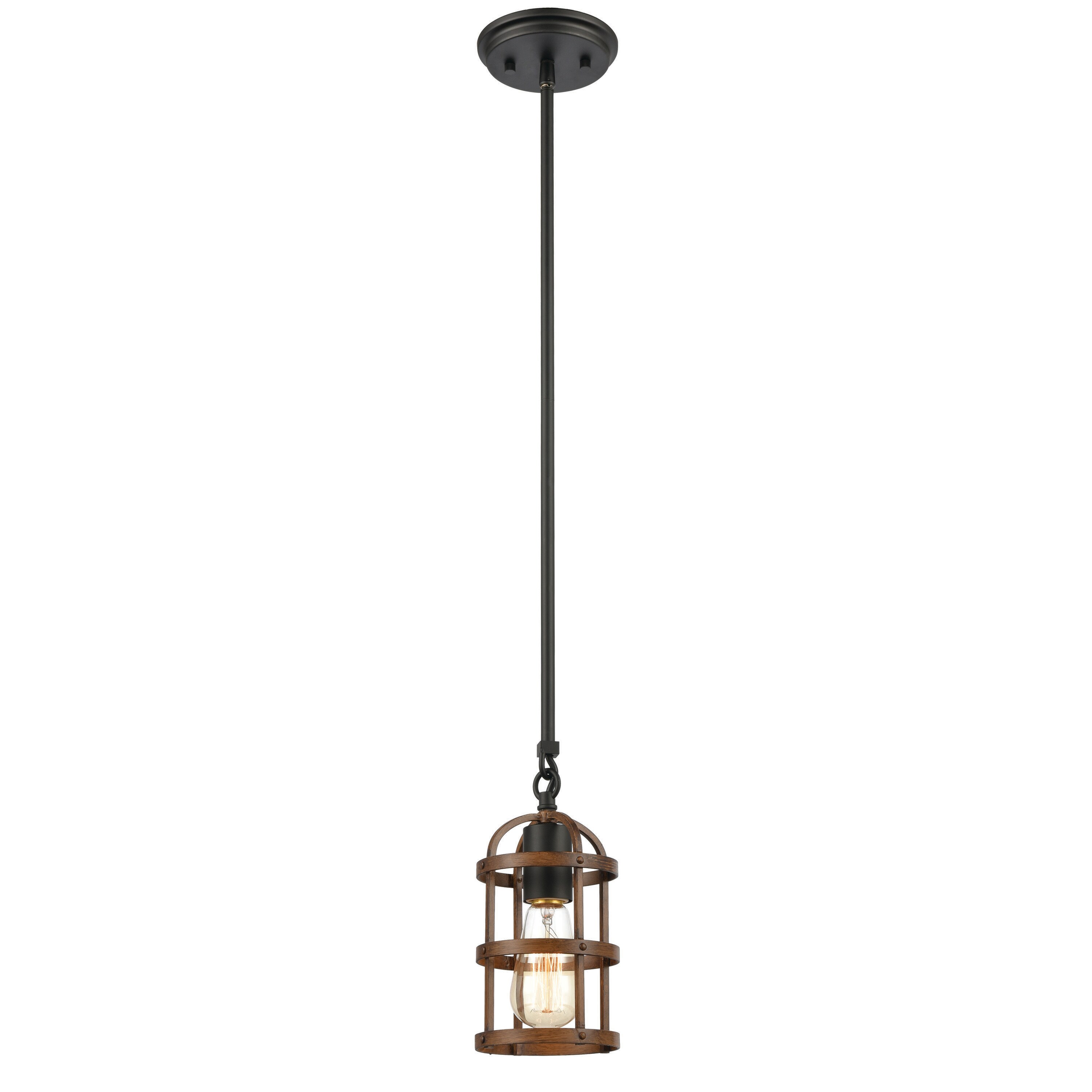 Westmore by ELK Lighting LWPN-210920017 Miranda 1 -Light Matte Black Transitional Linear Mini Hanging Pendant light