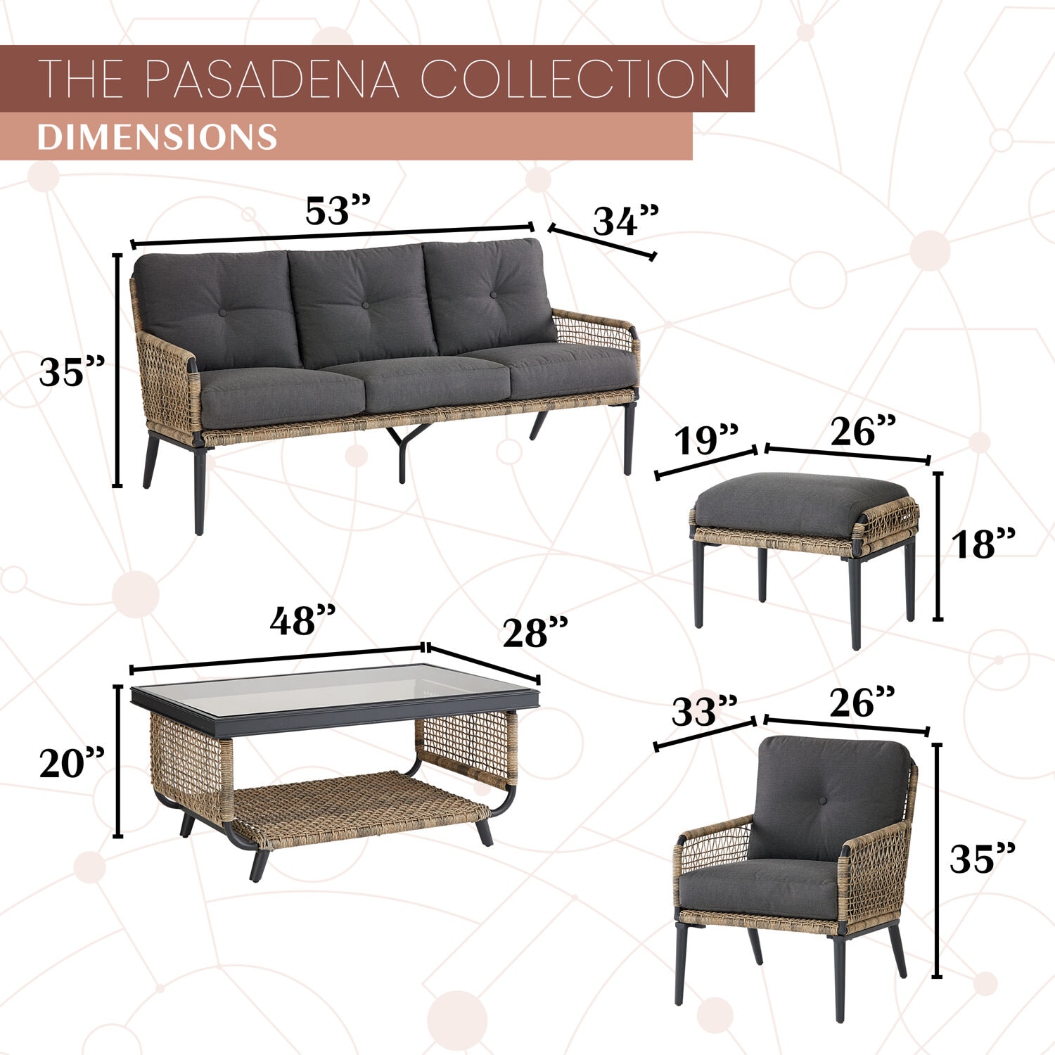 Mod Furniture PAS6PC-CHR Patio-Dining-Sets - View #4