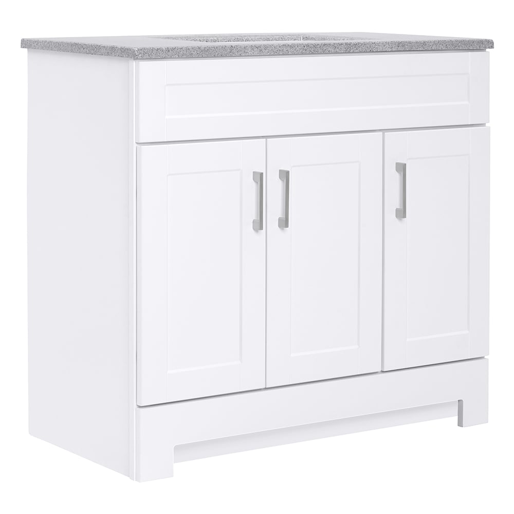 Style Selections Gladmere 36-in White Single Sink Bathroom Vanity