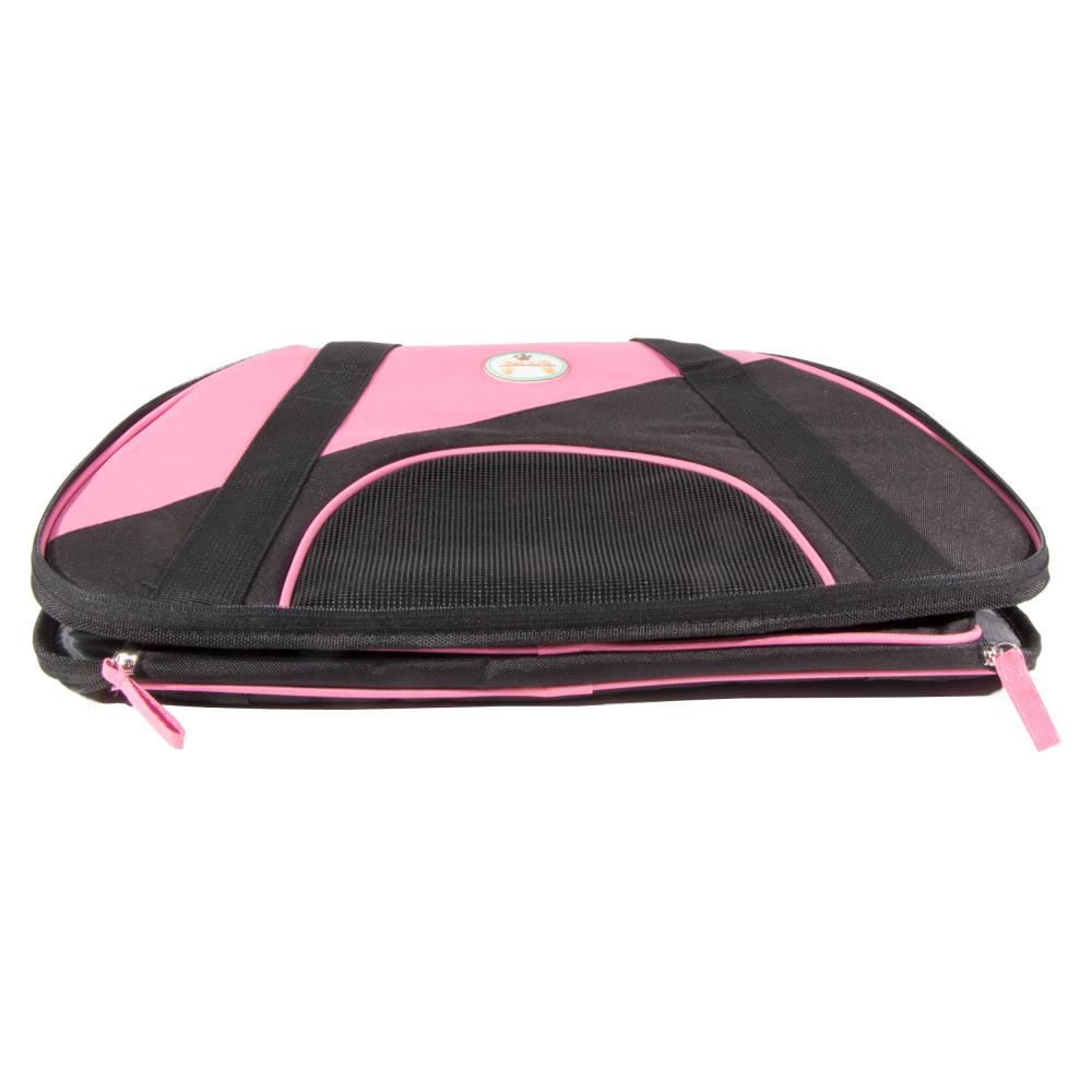 Pink and Black Airline Approved Soft Sided Pet Carrier