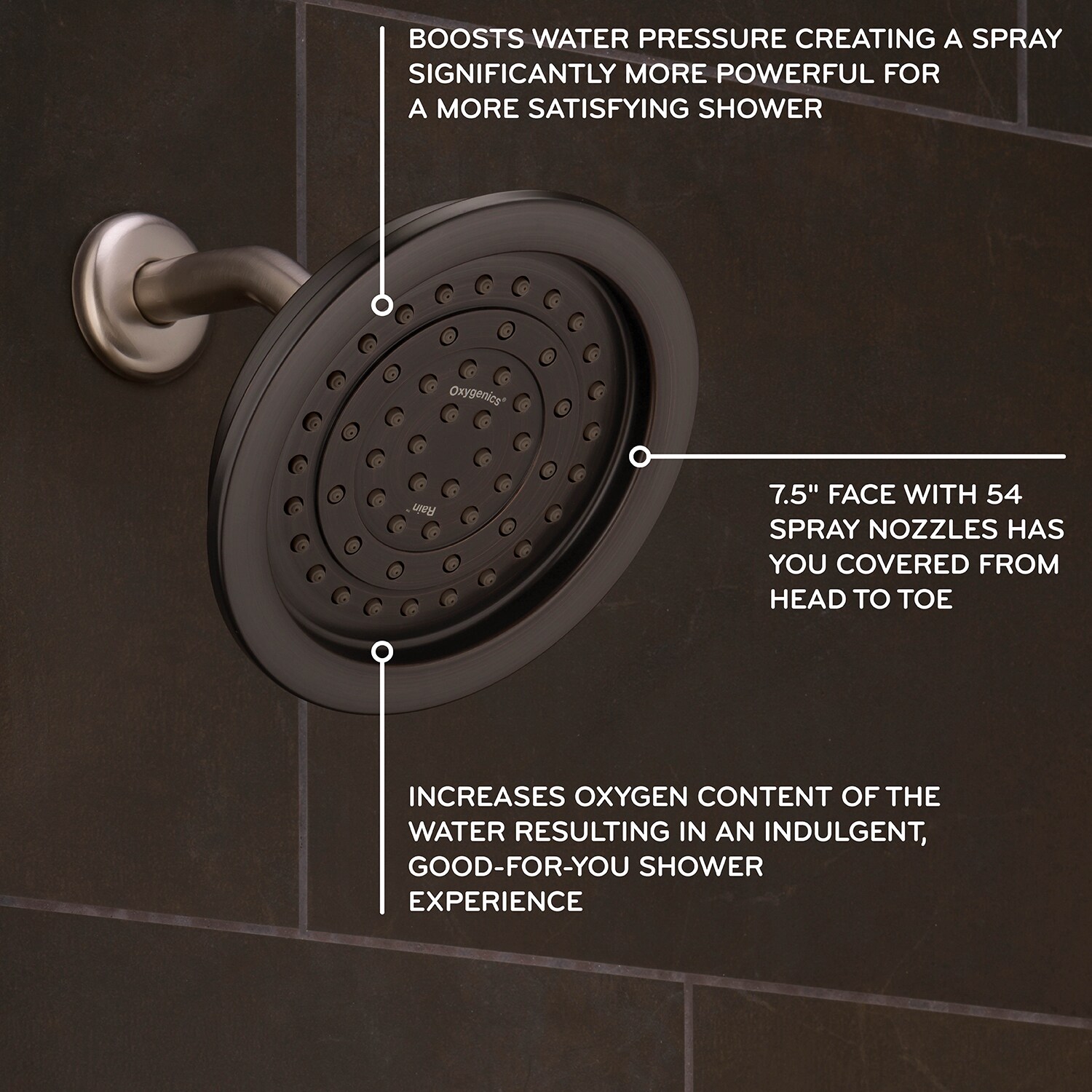 Oxygenics 45868 Fixed-Showerhead - View #2