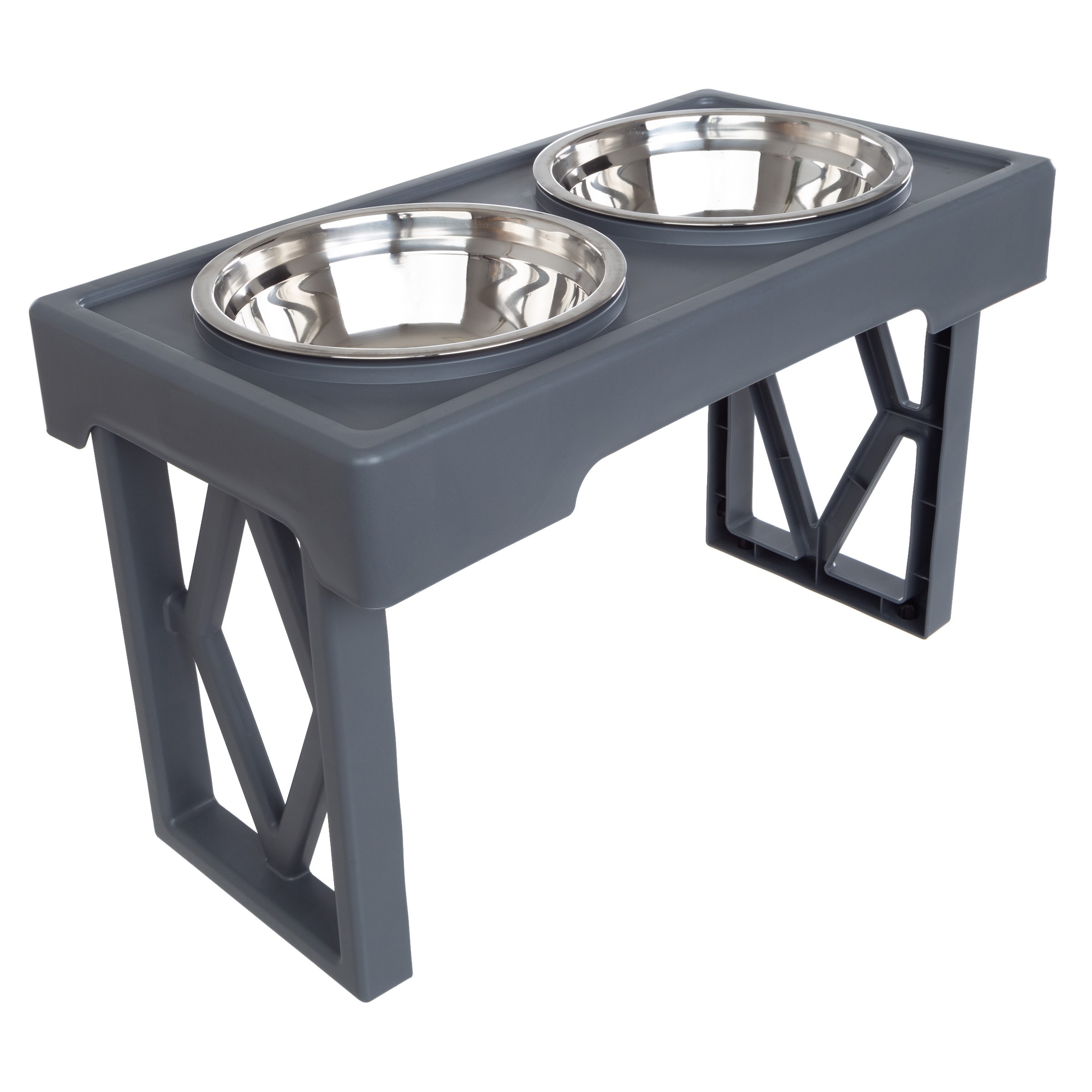 PETMAKER PET6211 34-oz. Stainless steel Dog Bowl(s) with stand 2 Bowls