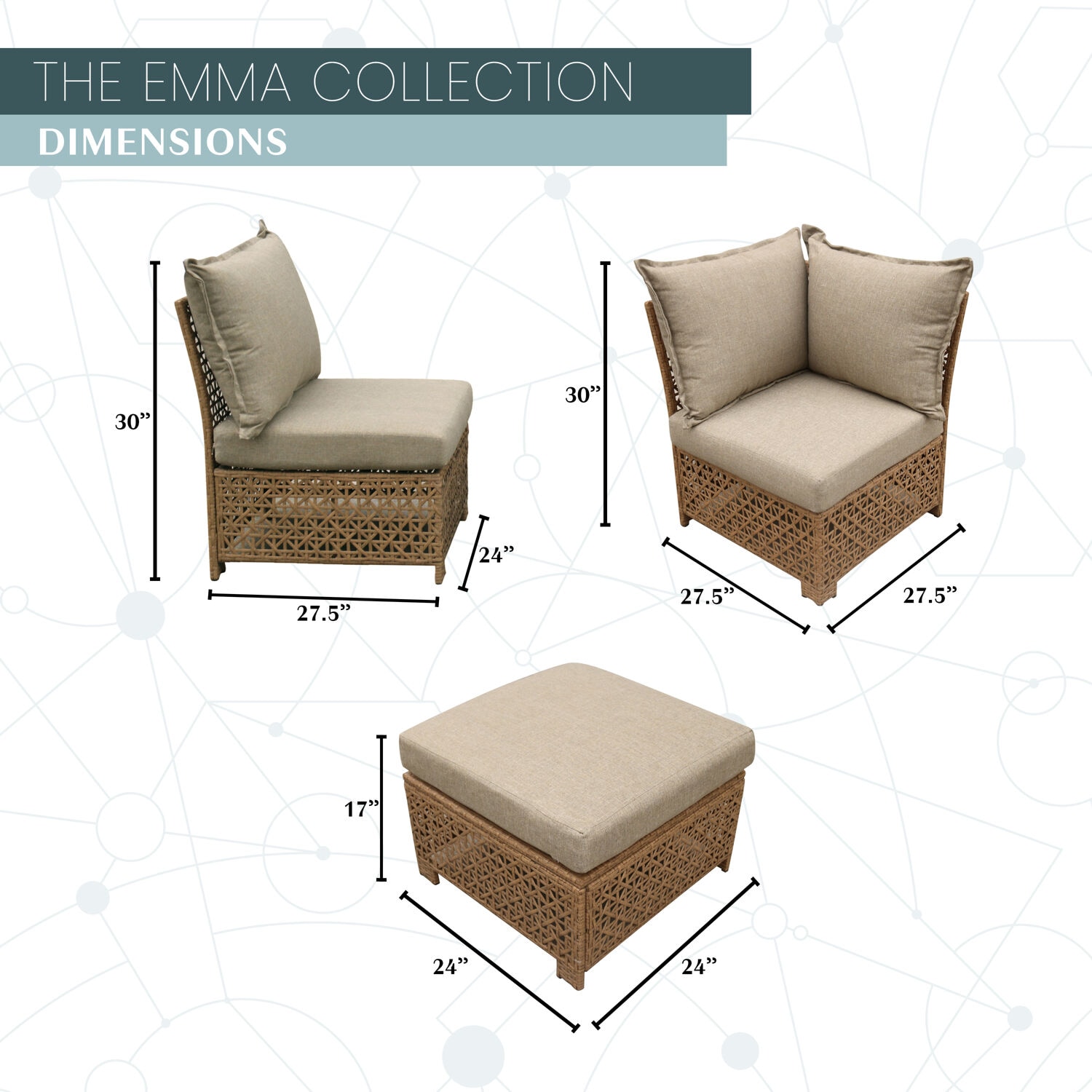 Mod Furniture EMMA5PC-TAN Patio-Dining-Sets - View #4