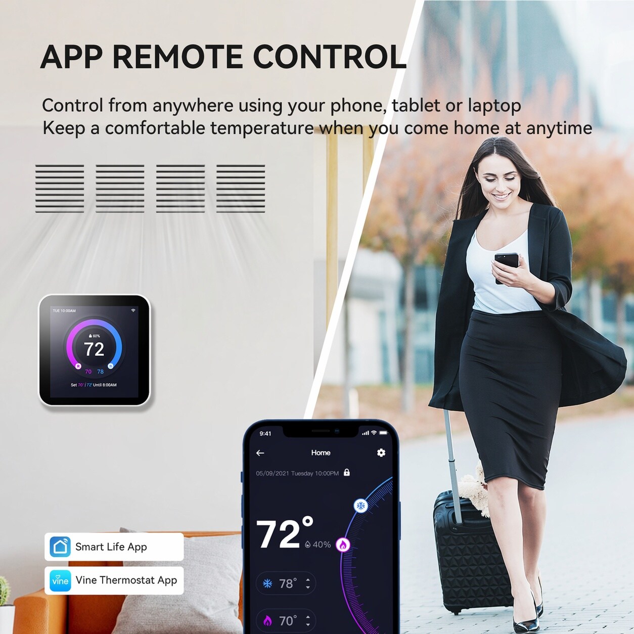 Ahfiwaso LAH0714H011 Learning-Thermostats - View #4
