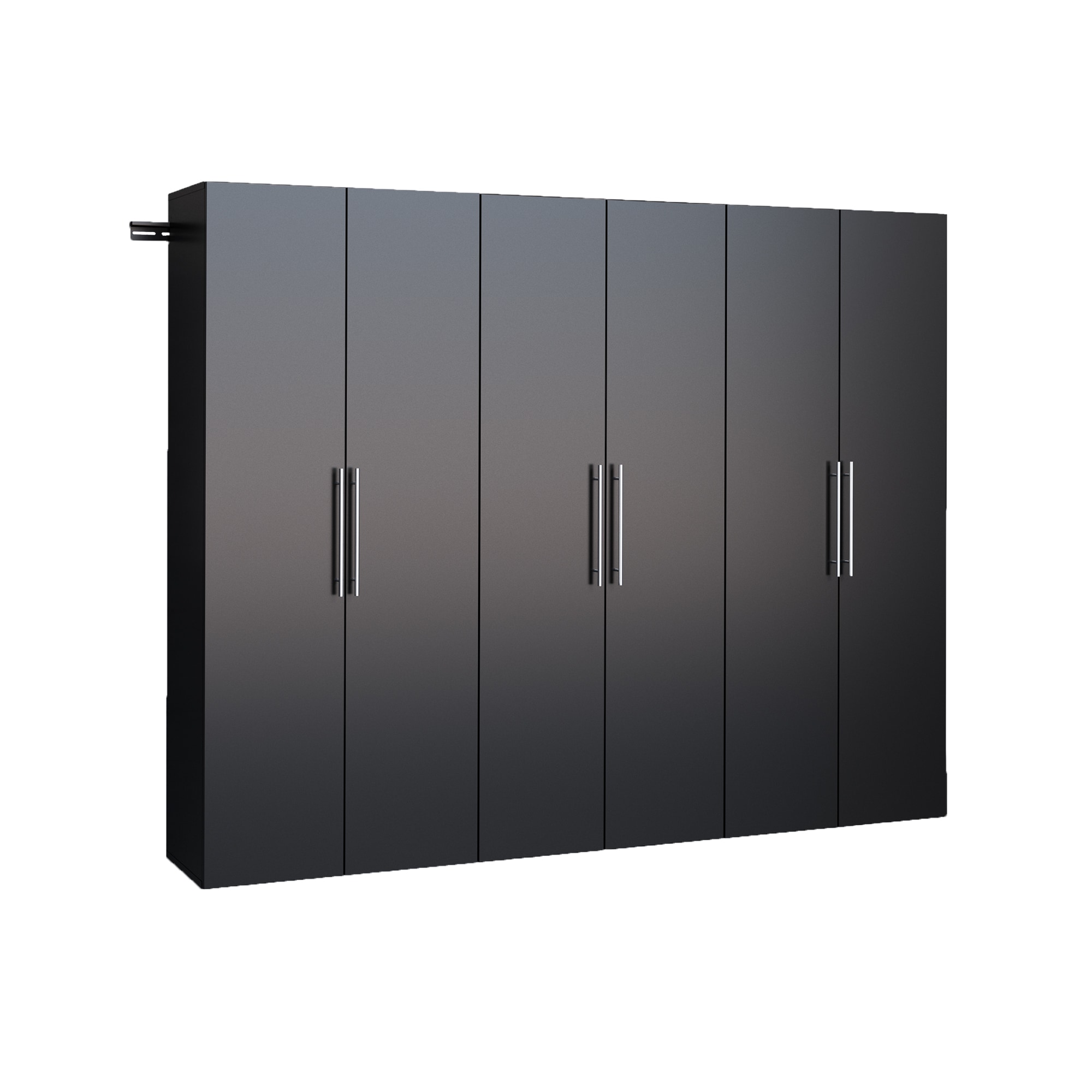 Prepac HangUps Wooden Garage Shoe Storage Cabinet in Black