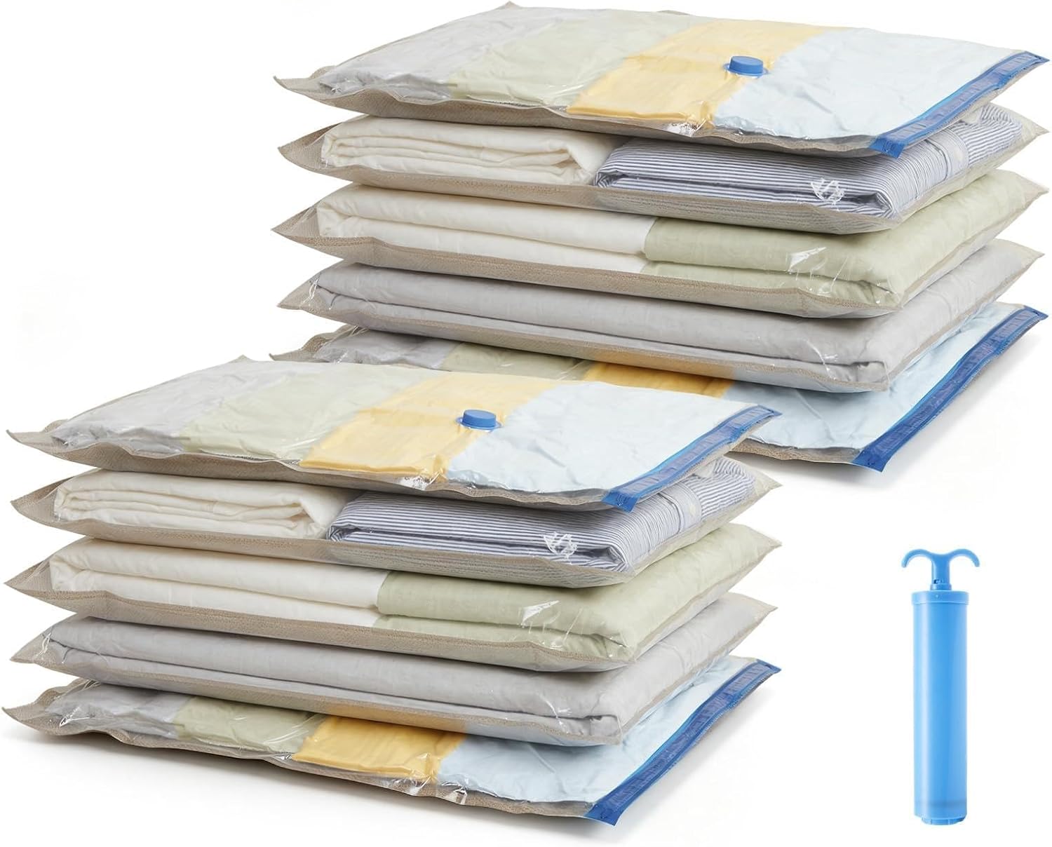 GAOMON 10 Pack Vacuum Storage Bags- Large 60 x 80cm PET Space Saver Sealer Bags for Clothes- Comforters- Blankets- Save Closet Storage Space