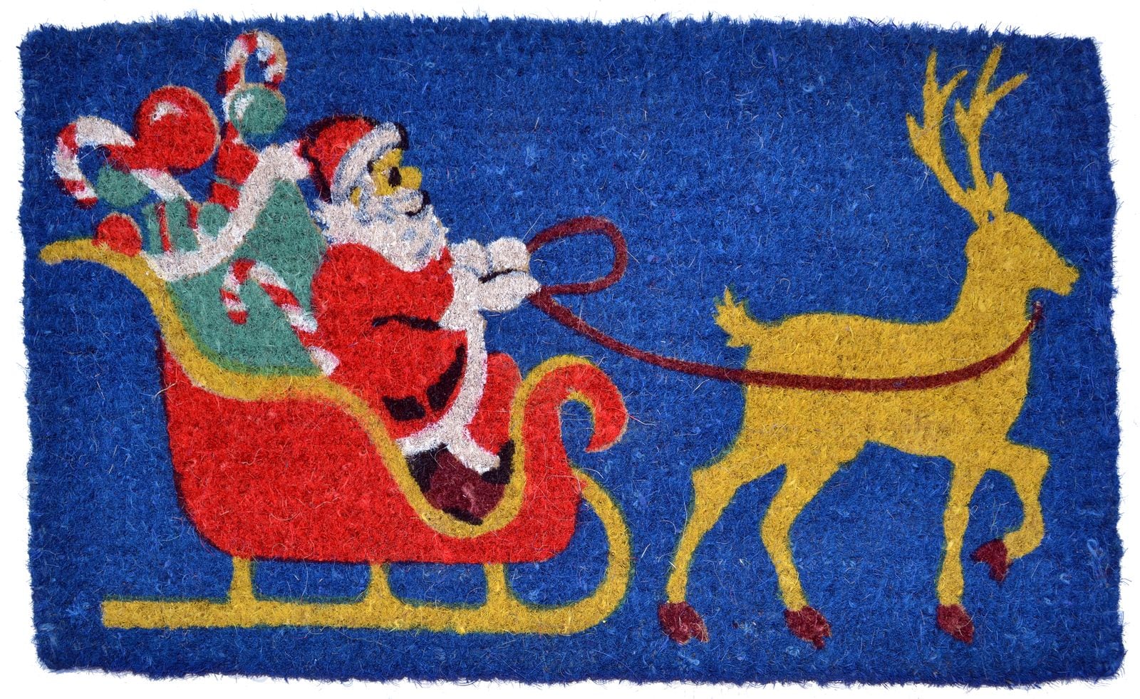 Imports Decor 344BCM Multi Color Coir Rectangular Outdoor Decorative Winter Door Mat