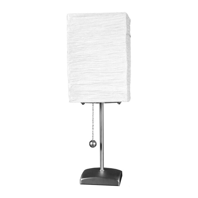 White Table Lamp With Paper Shade, Paper Table Lamp Shade