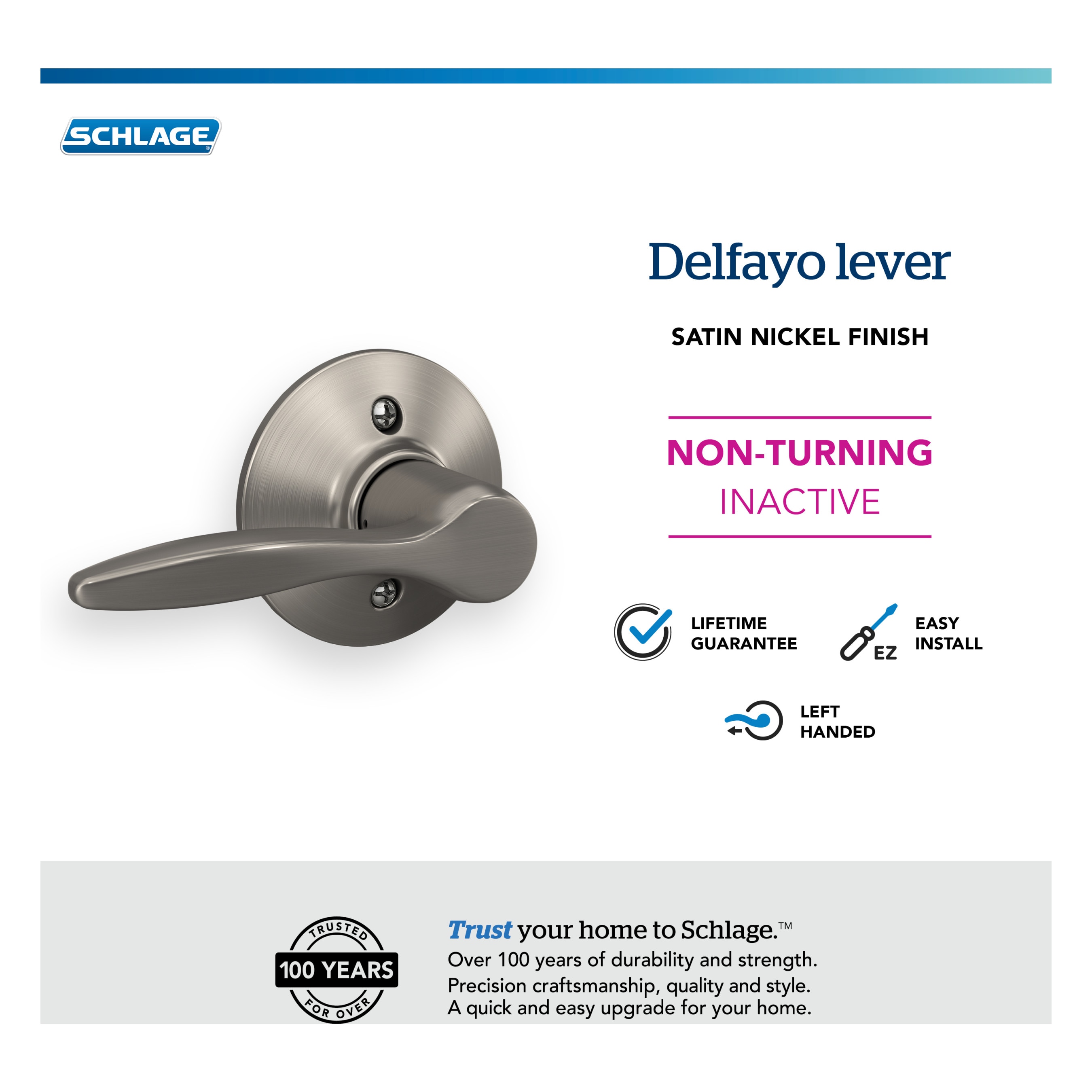 Schlage F170 DEL 619 LH Door-Handles - View #4