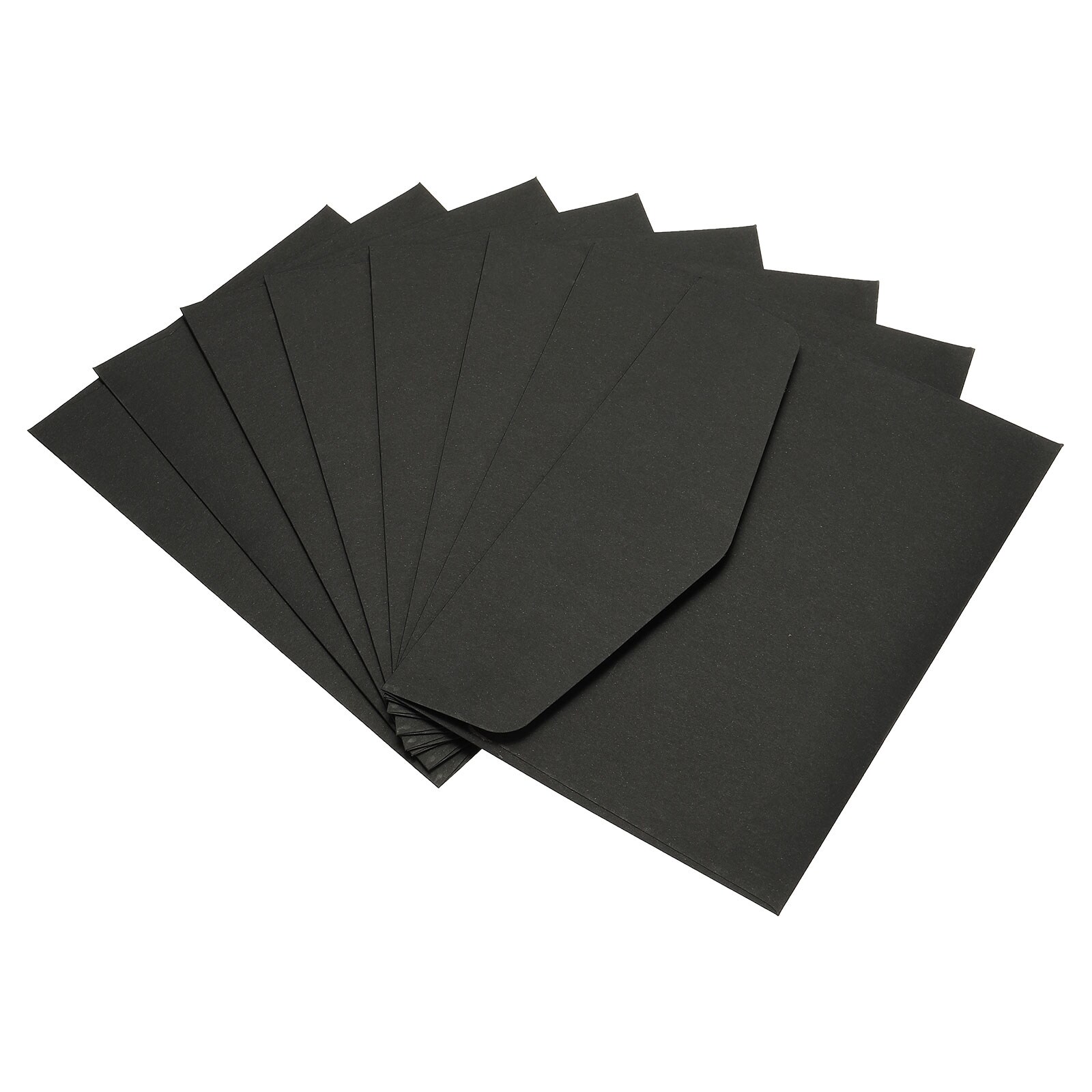PATIKIL Mini Envelopes 50pcs Tiny Items Storage Cute Colored Present Card Holder for Wedding Greeting Party Black