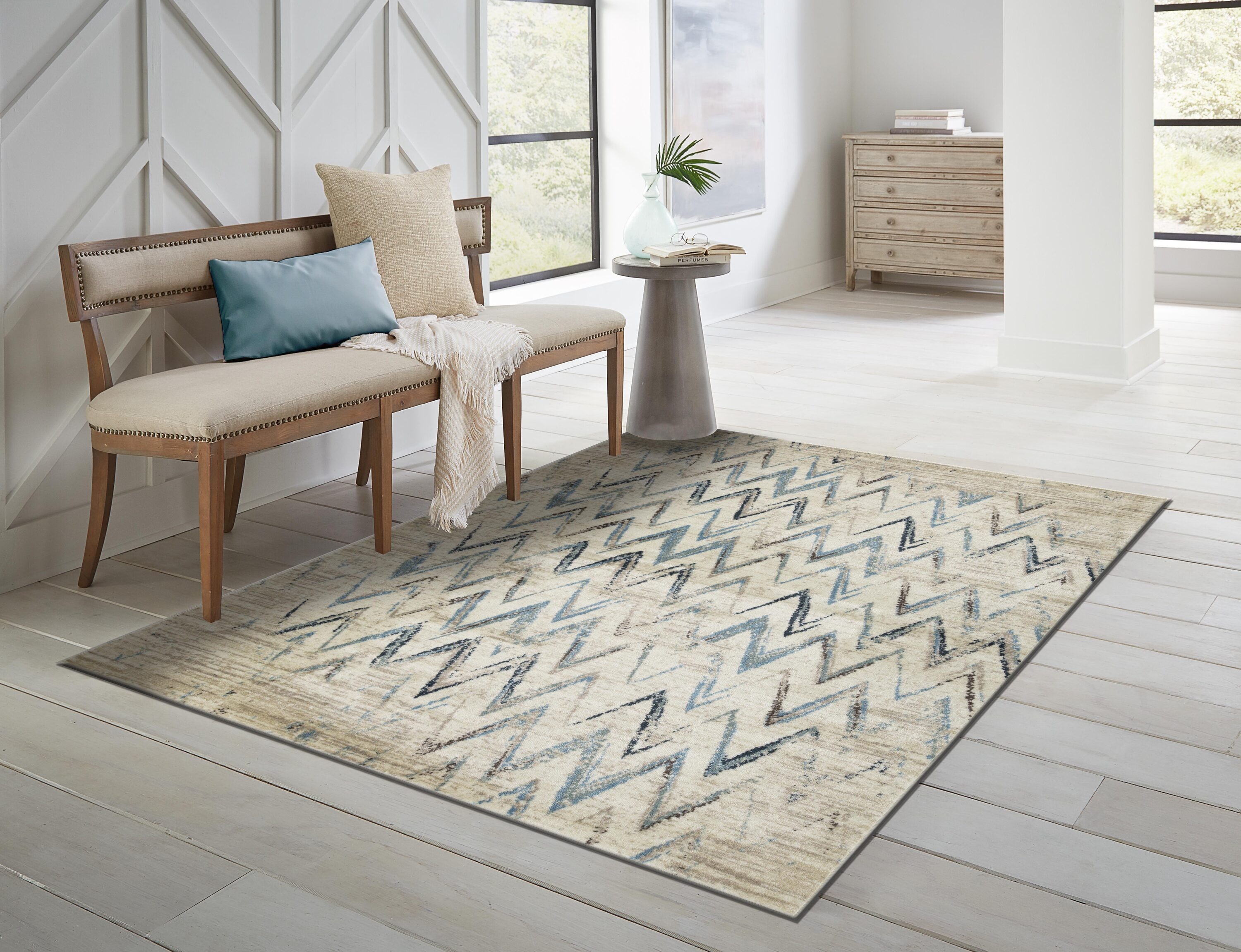 Everyday Woven EVE936477X1010 8 x 10 (ft) Polypropylene Ivory Rectangular Indoor Abstract Farmhouse/Cottage Area rug