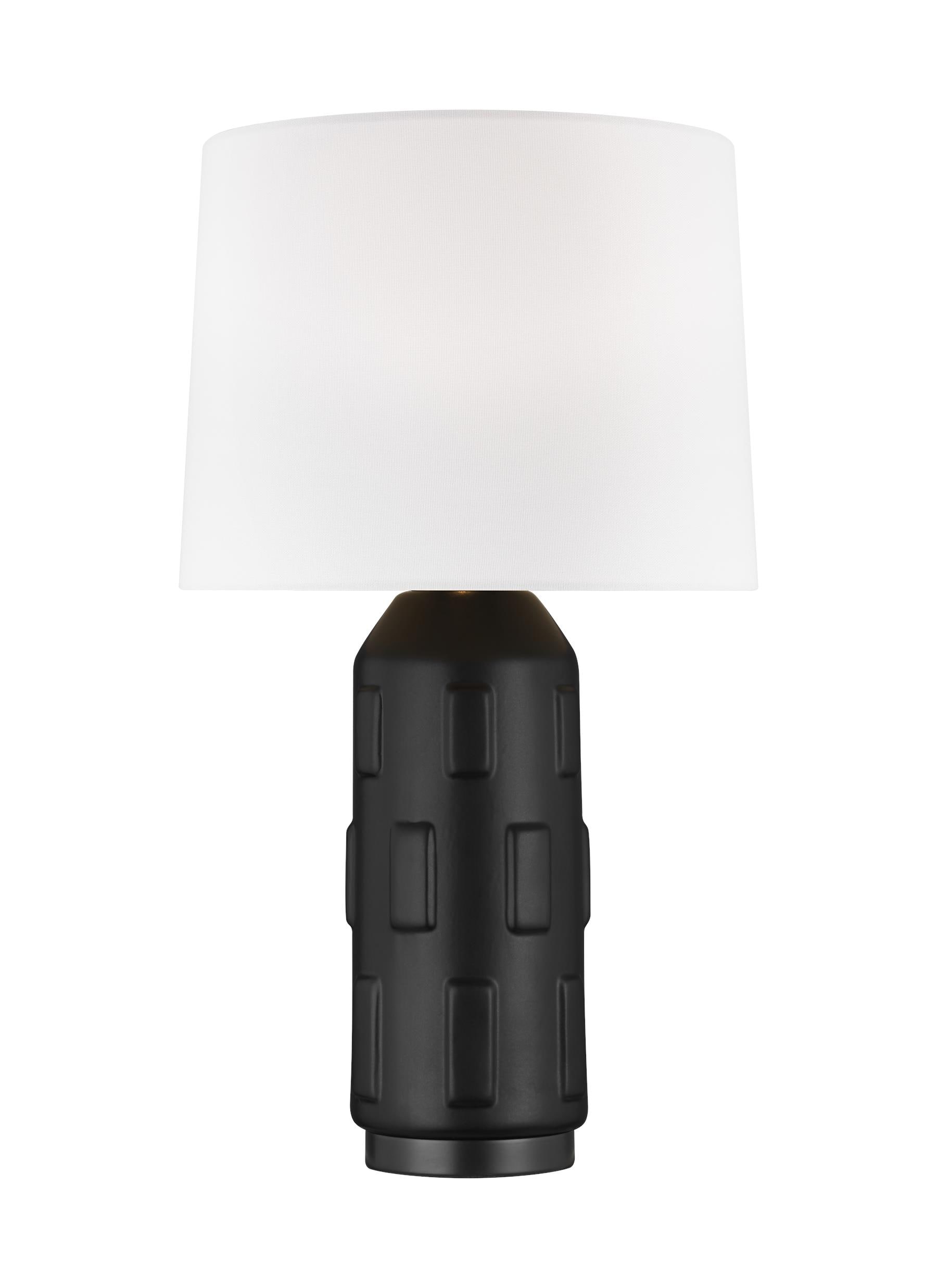 Generation Lighting CT1071COL1 Morada Coal Table Lamp with Linen Shade
