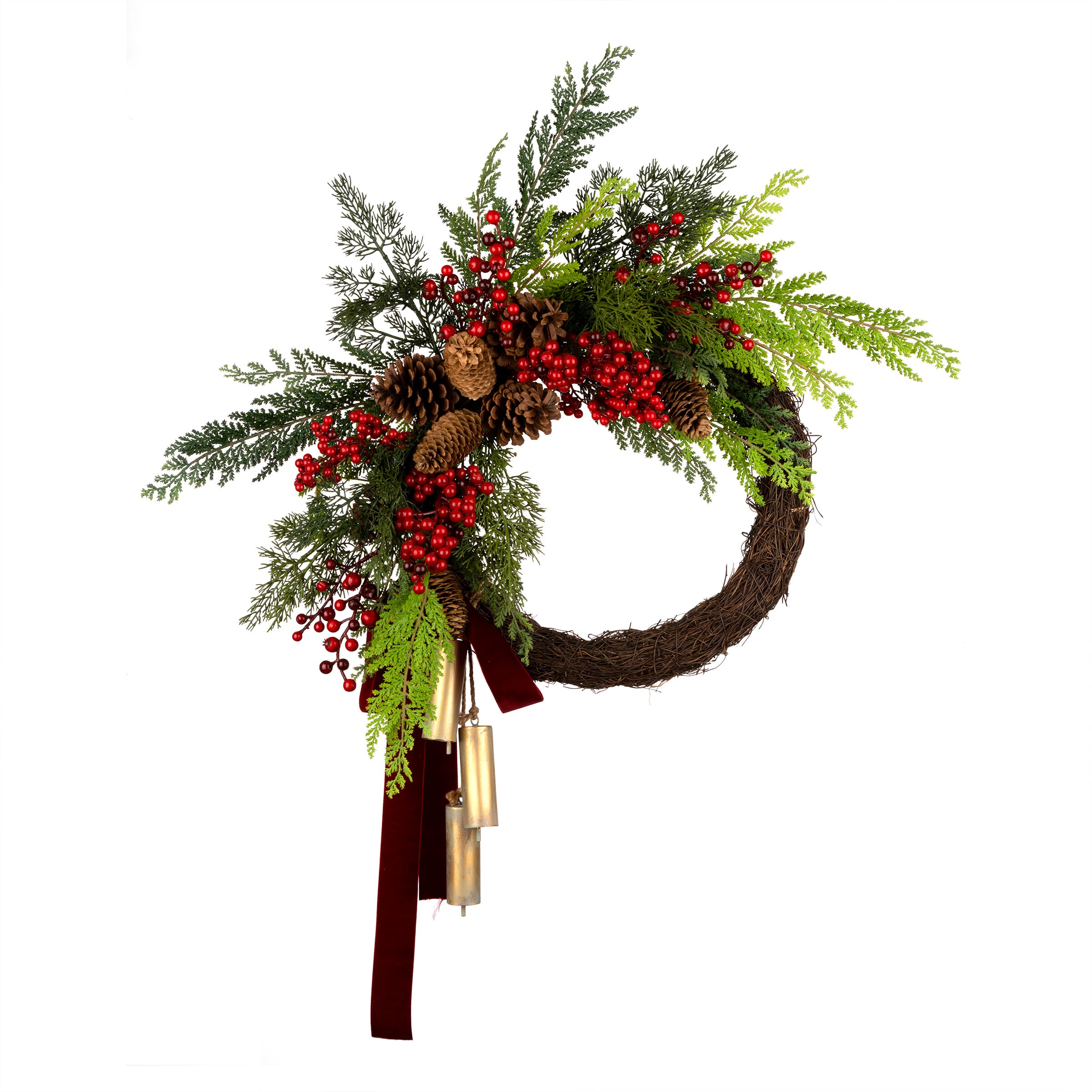 National Tree Company HH75-C226444MU1-24W 24-in Indoor/Outdoor Green Artificial Christmas Wreath