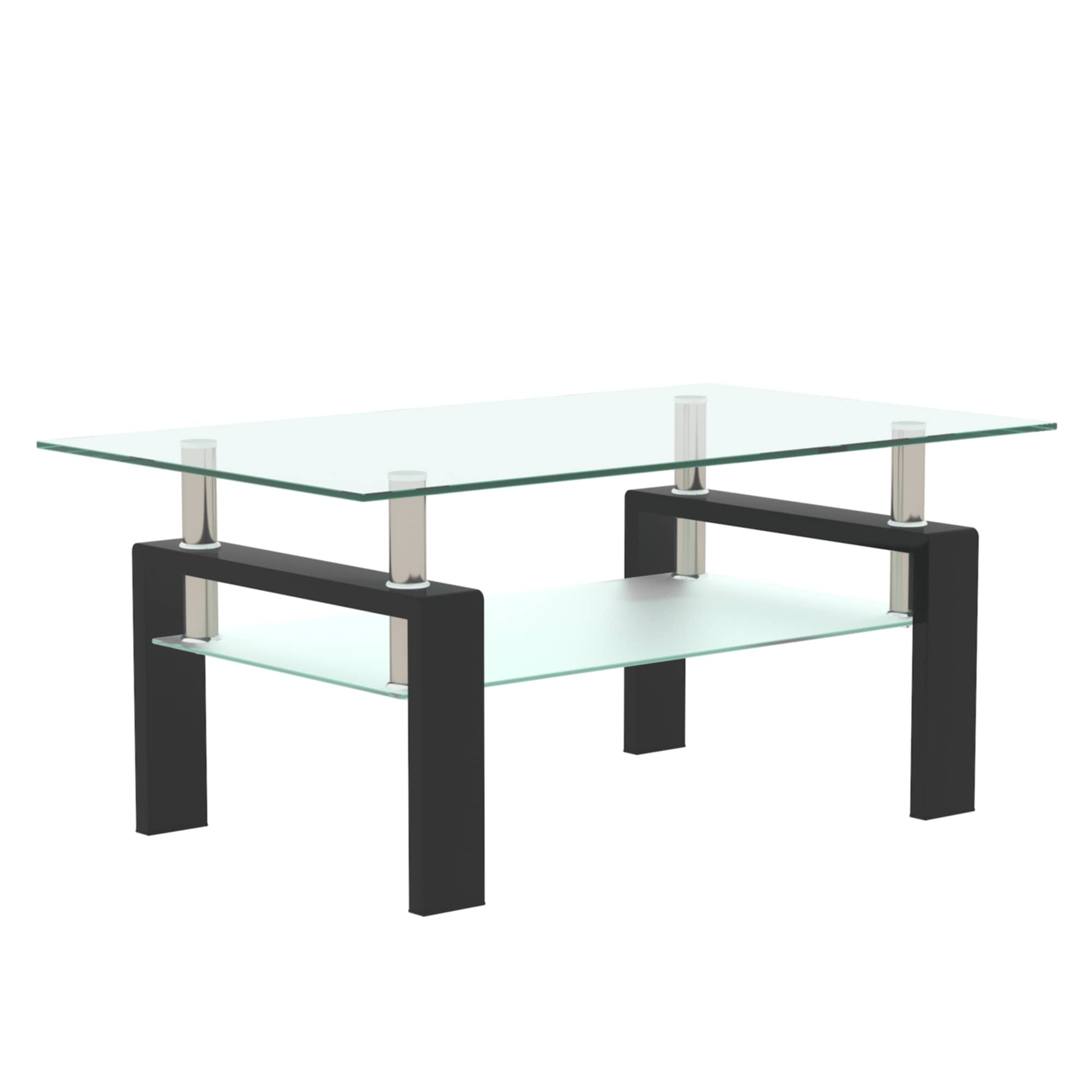 CASAINC DM-W44216881 Clear Glass Modern Coffee Table