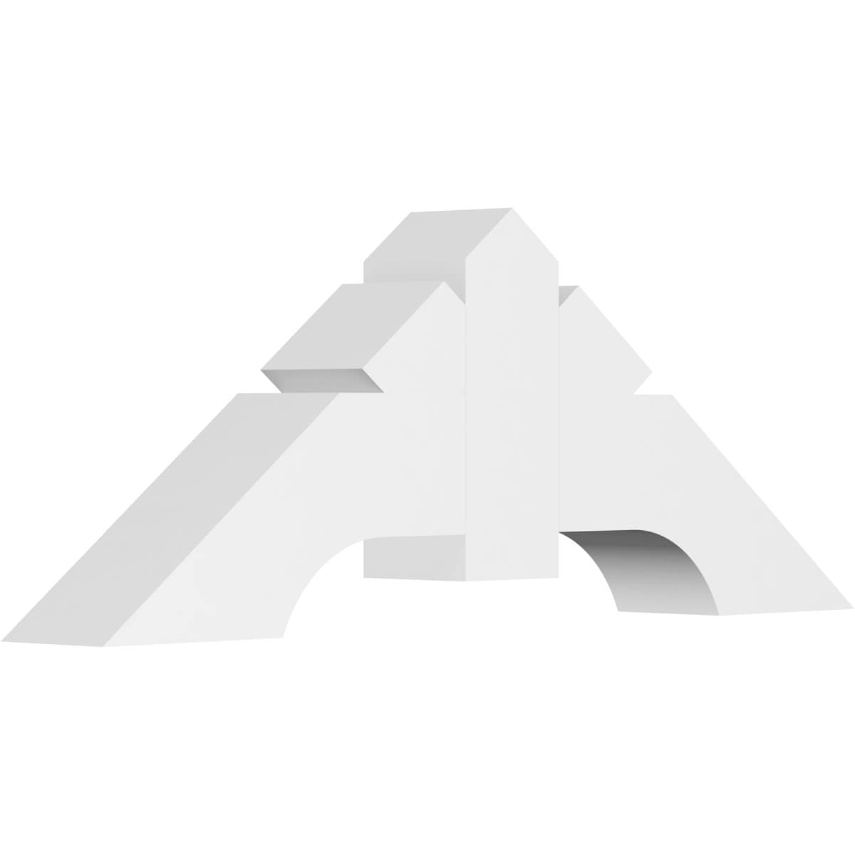 Ekena Millwork GBP048X18X0606VAN00 Vanguard White PVC Gable bracket