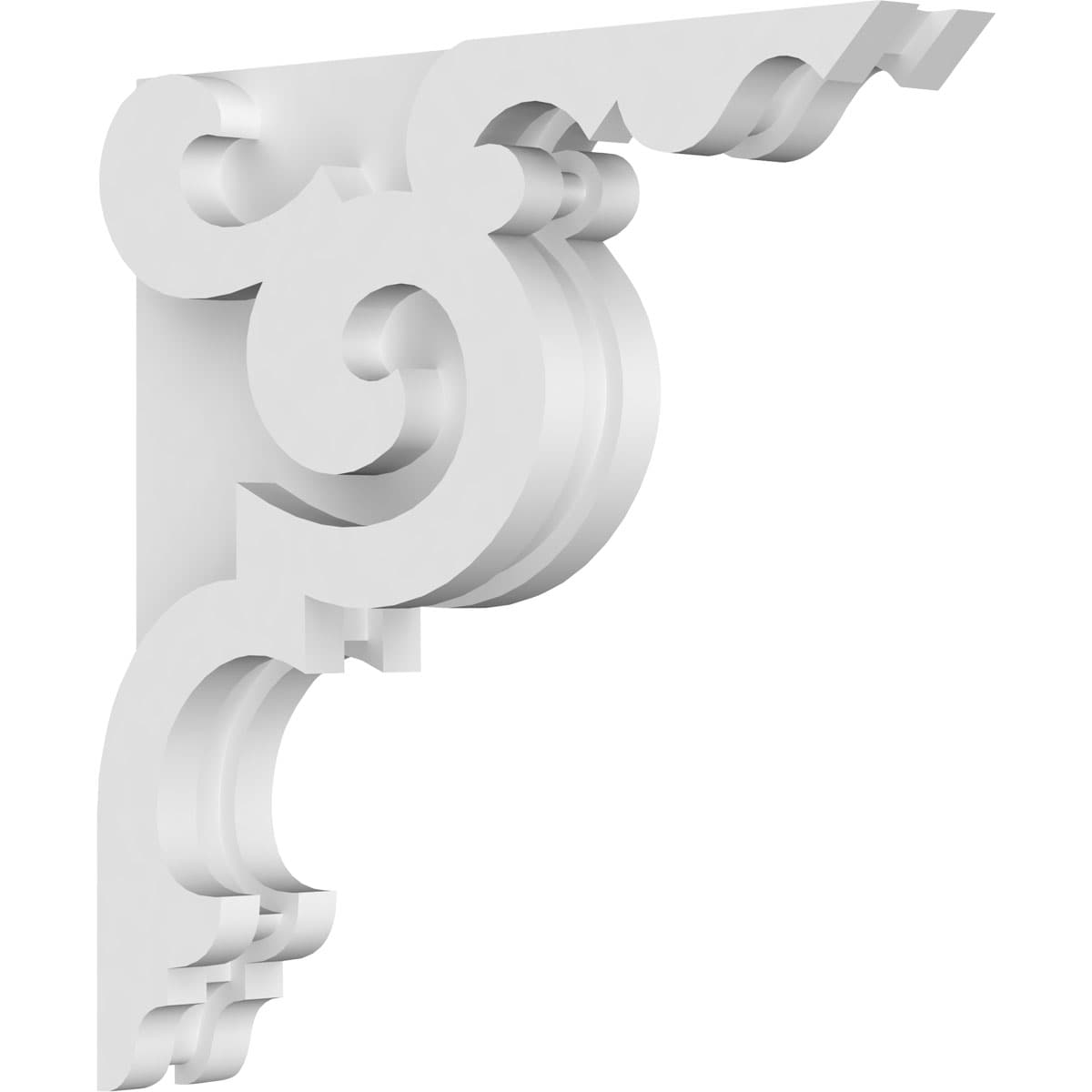 Ekena Millwork CORP01X12X12BE 1.875-in x 12-in x 12-in Benson Unfinished White PVC Paintable Corbel