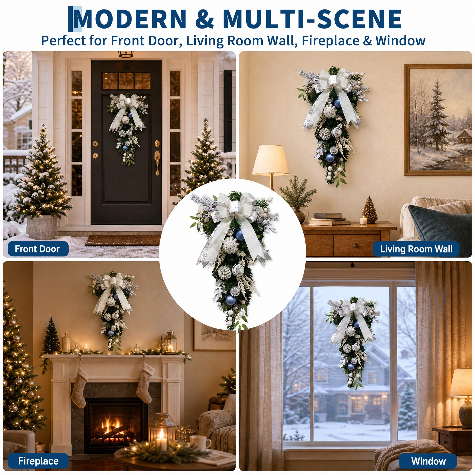 Garvee BPL-ZD7KOLQXTMX34 Artificial-Christmas-Wreaths - View #6