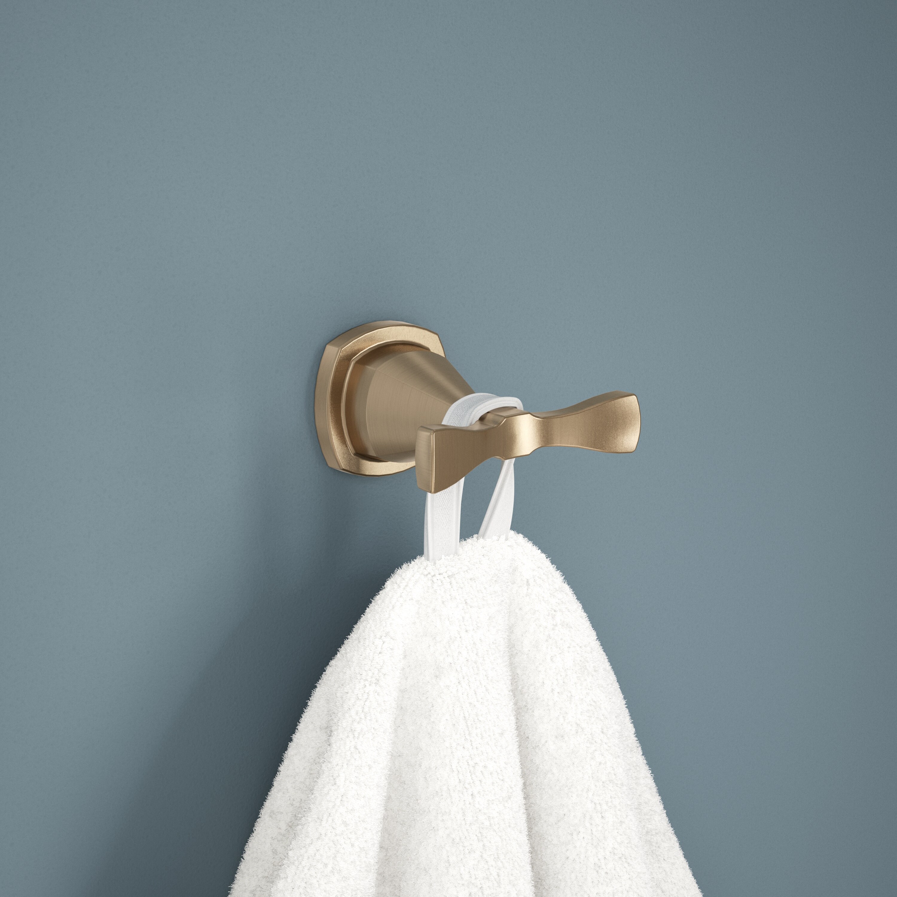 Delta Stryke Champagne Bronze Double-Hook Wall Mount Towel Hook in the Towel  Hooks department at