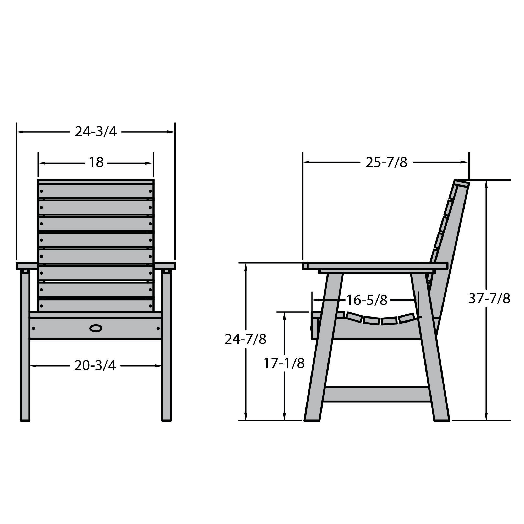 highwood The Weatherly Collection Coastal Teak Plastic Frame Stationary ...