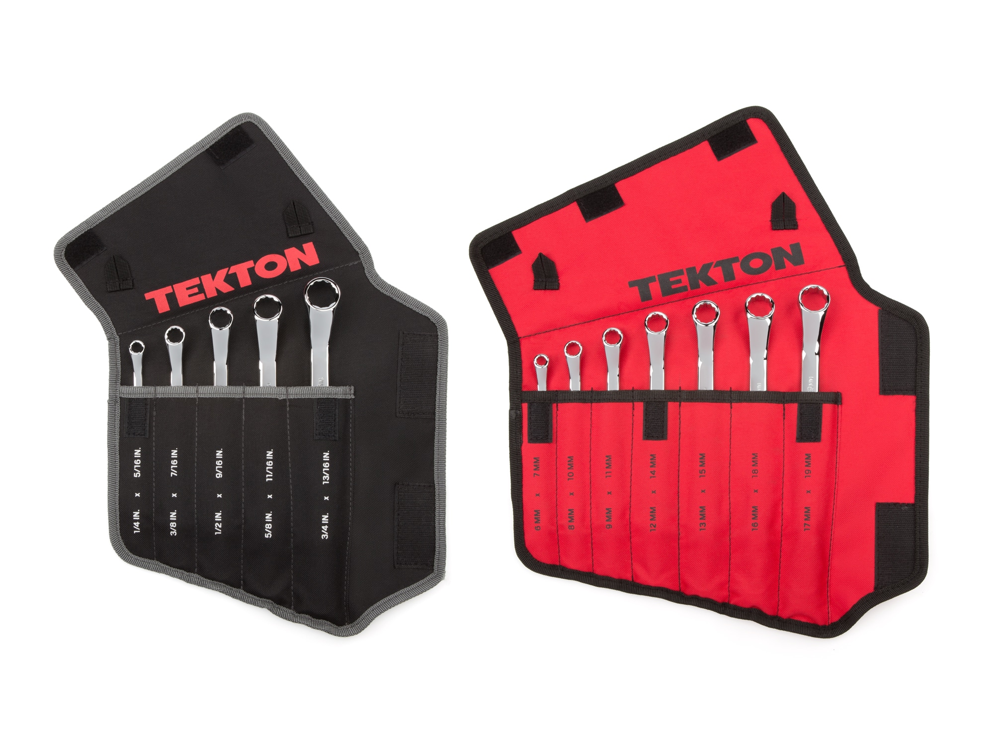 TEKTON WBE94301 12 -Piece Set 12-point SAE and Metric Offset Box end Wrench Includes Soft Case