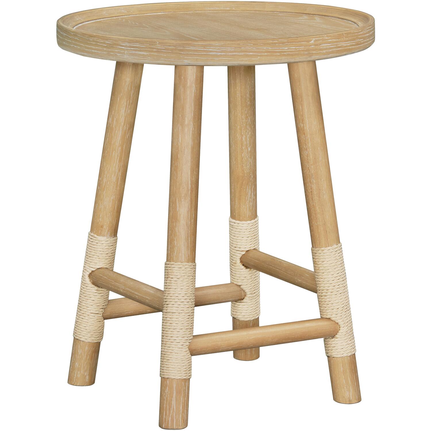 Livabliss BOES001-242020 Becki Owens Esmarca 20-in W x 24-in H Brown Wood veneer Round Modern End Table Assembly Required