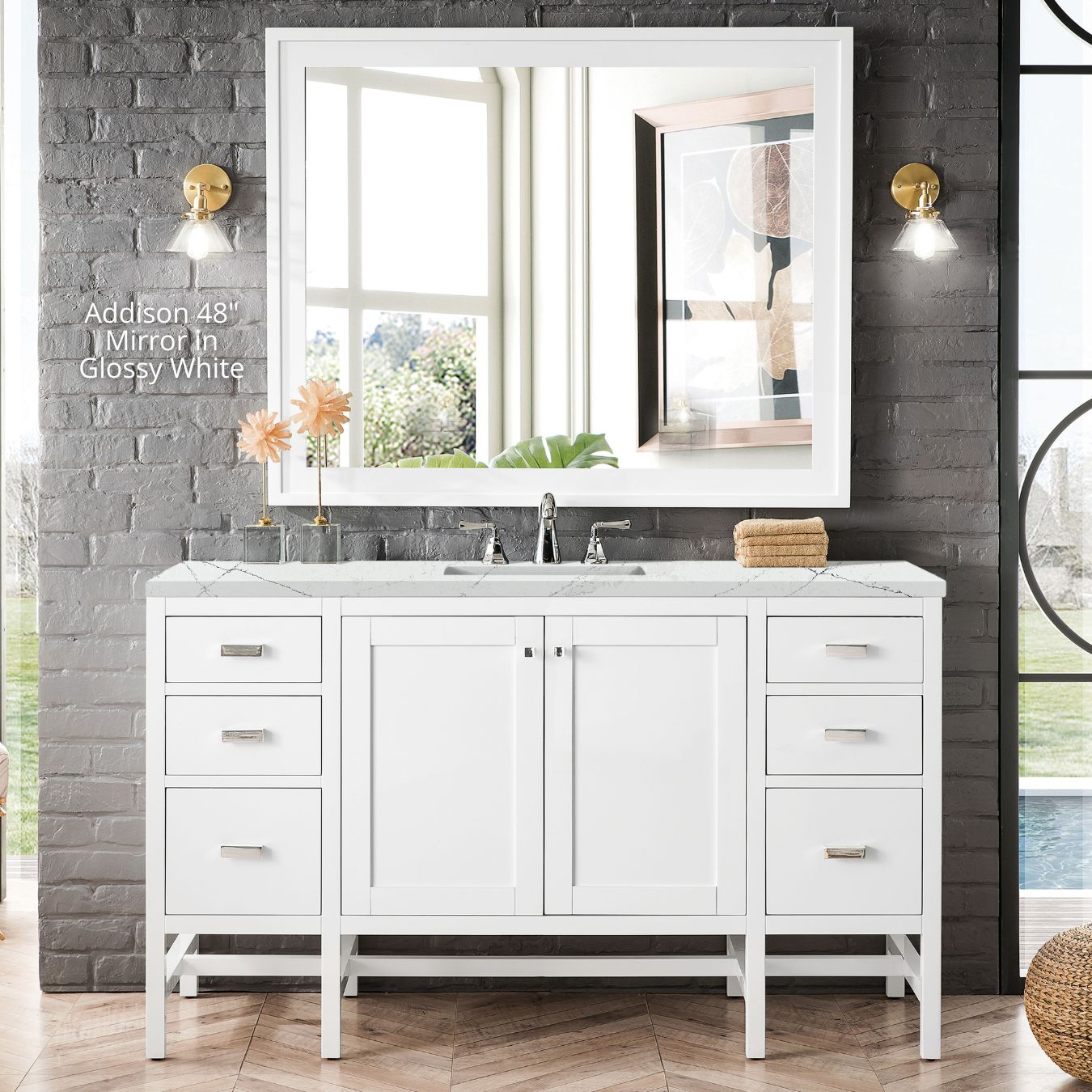 James Martin Vanities E444-M36-GW Framed-Bath-Mirrors - View #5