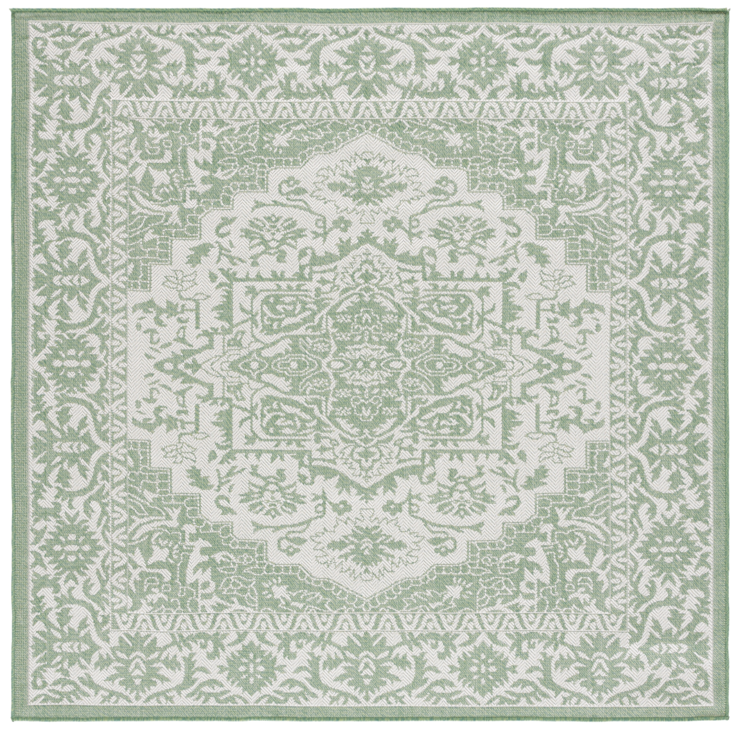 Bermuda  885Y Green/Ivory 7 X 7 Area Rug