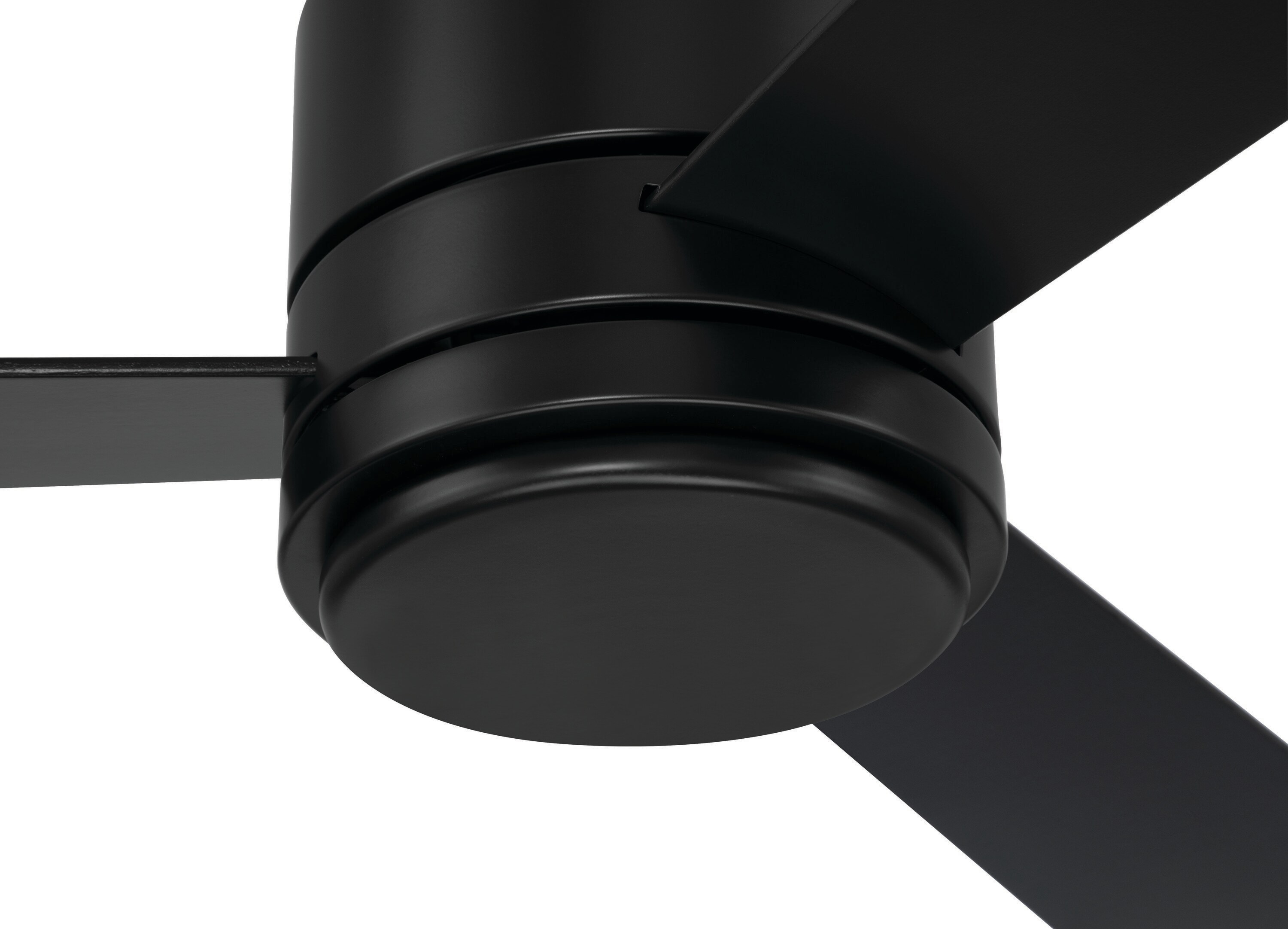 Flat Black 52" Ceiling Fan with Frost White Acrylic Light