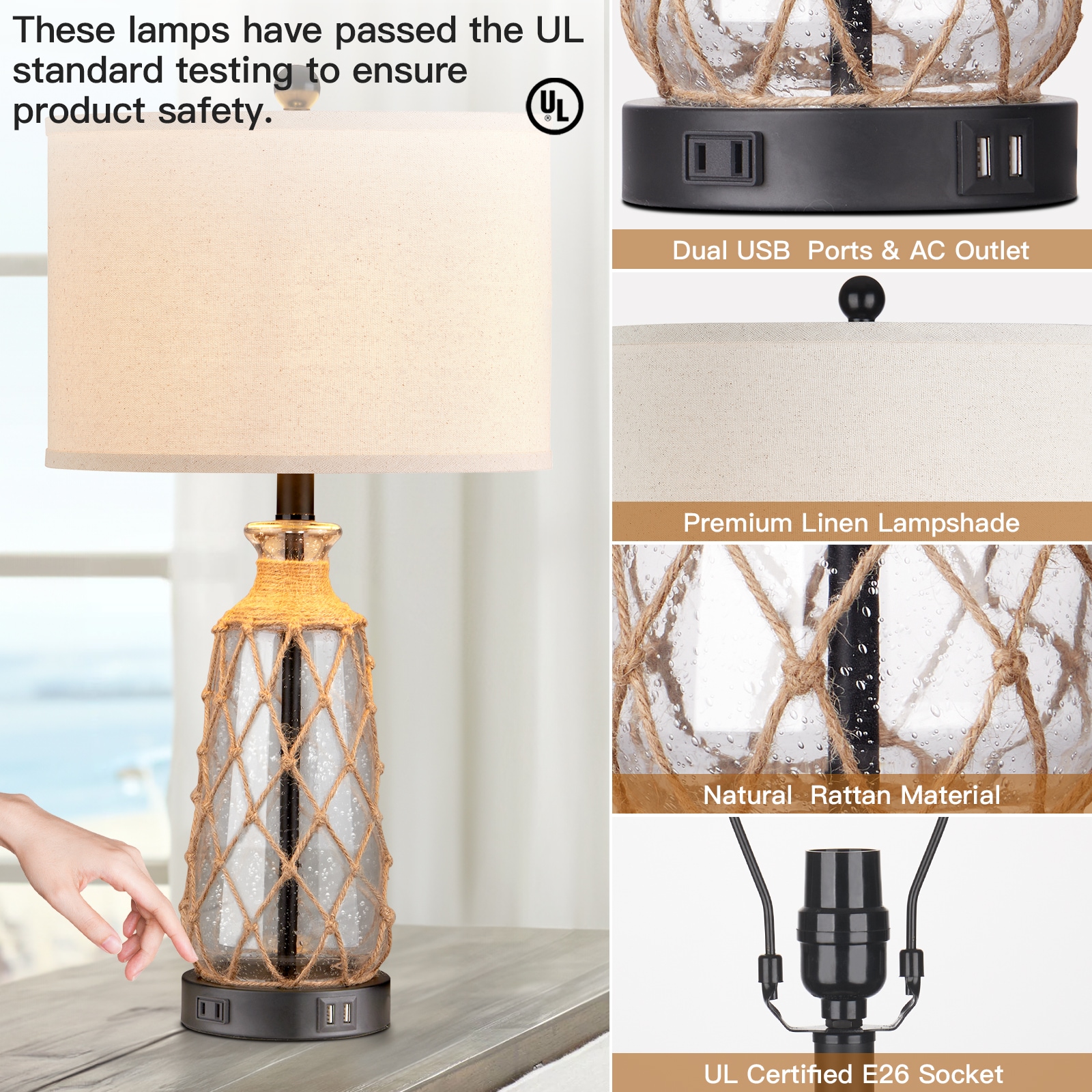 UrFurnishings TD-203 Table-Lamps - View #7