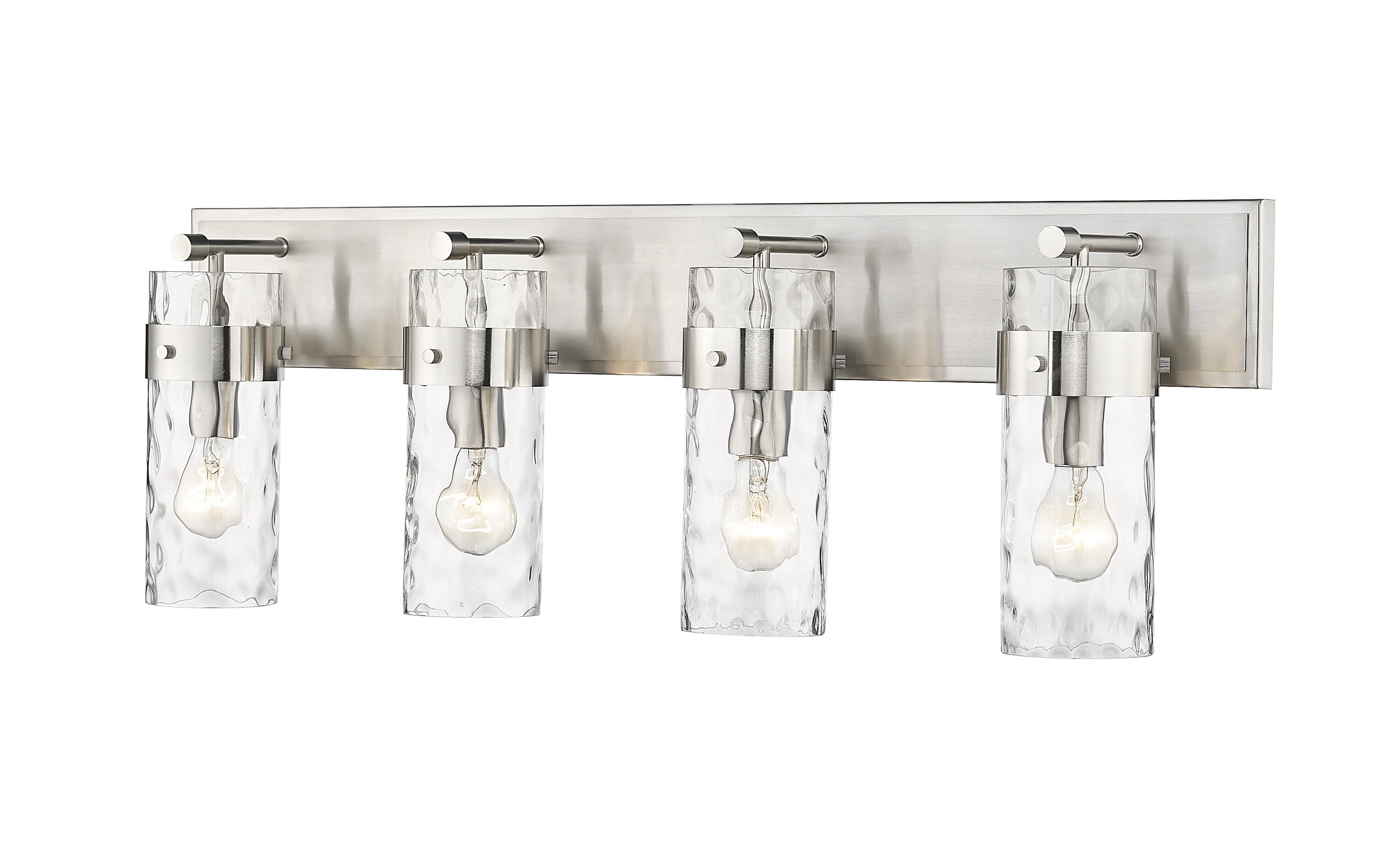 Z-Lite 3035-4V-BN Fontaine 34-in 4-Light Brushed Nickel Transitional Vanity Light