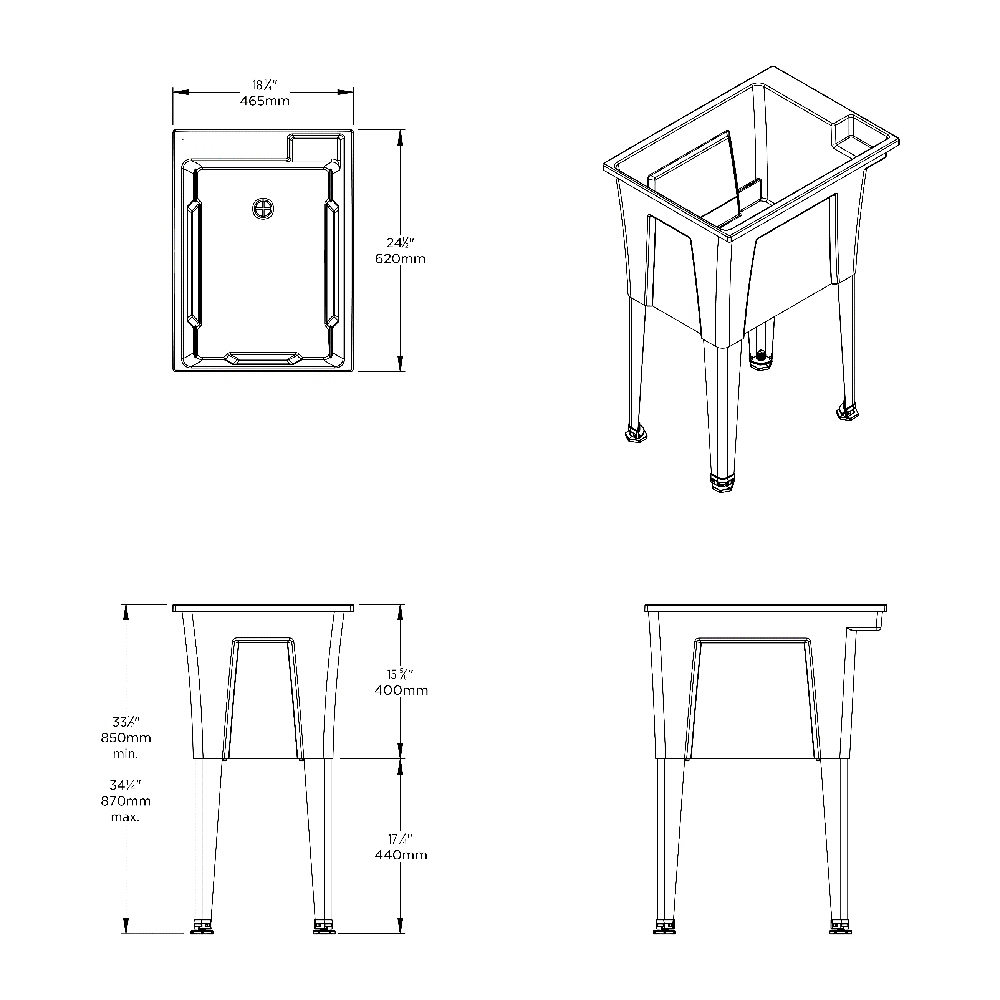 RuggedTub B18P-1 Laundry-Tubs-Utility-Sinks - View #6