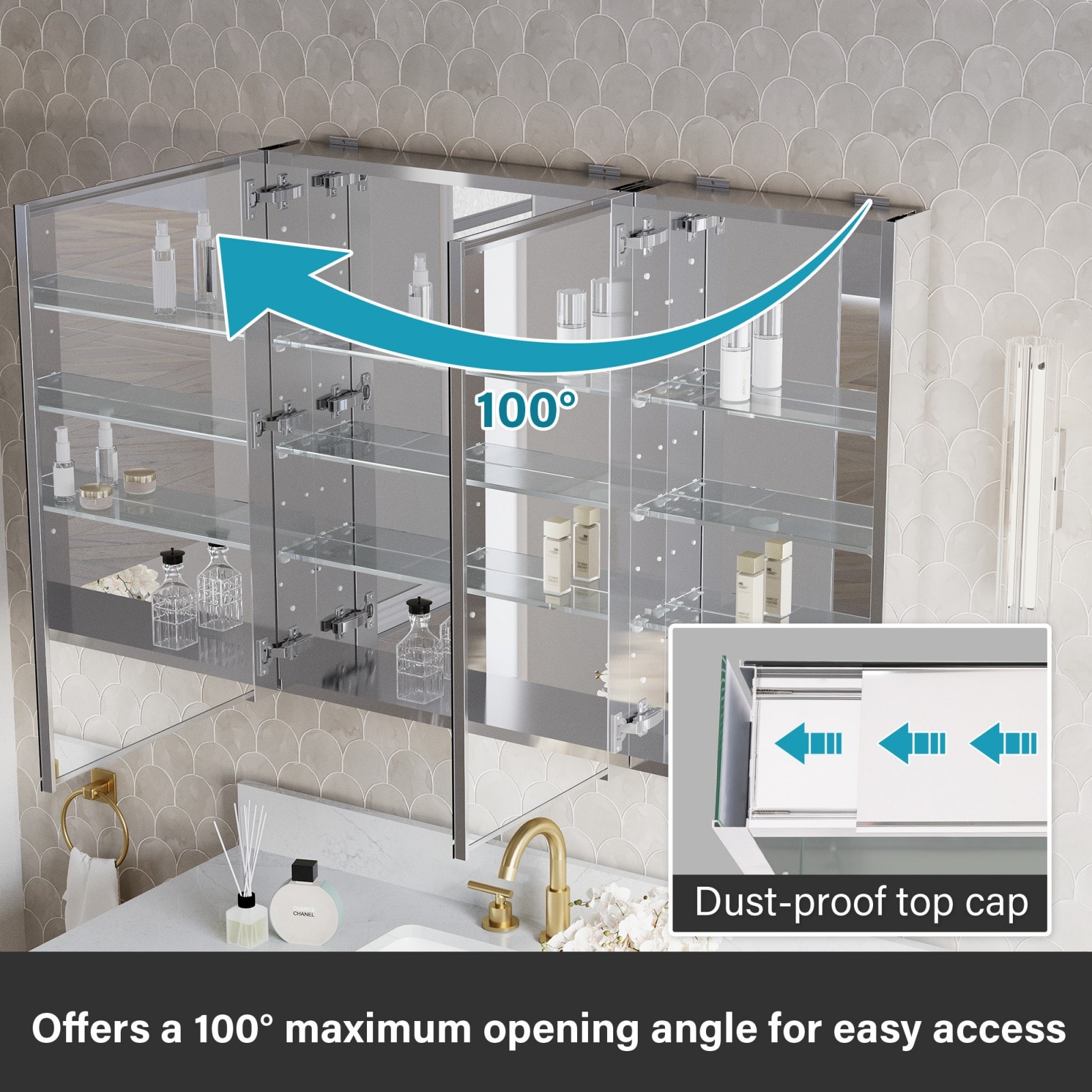 WELLFOR JRA24L16L32 Bathroom-Medicine-Cabinets - View #5