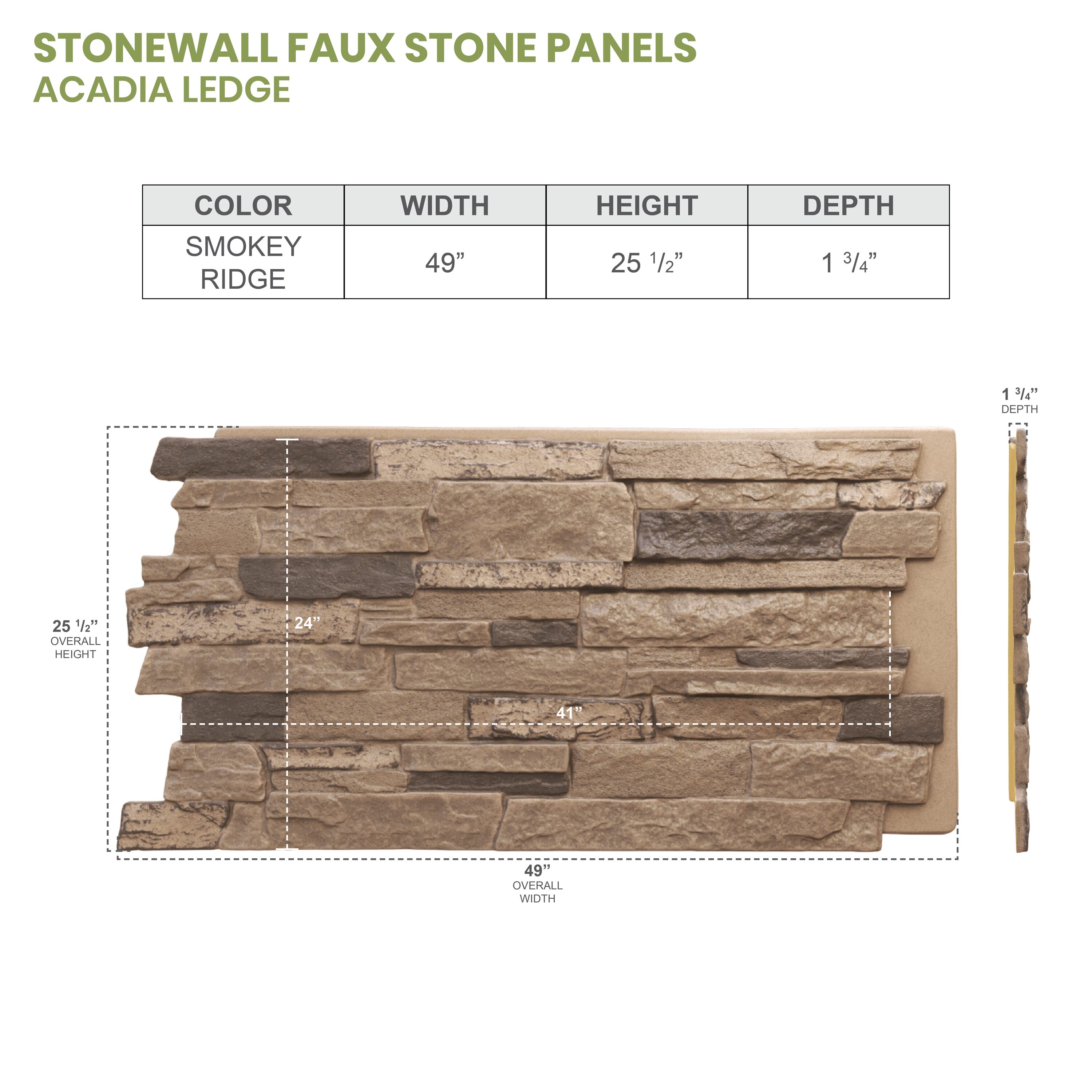 Ekena Millwork PNU24X48ALSR Stone-Veneer - View #18