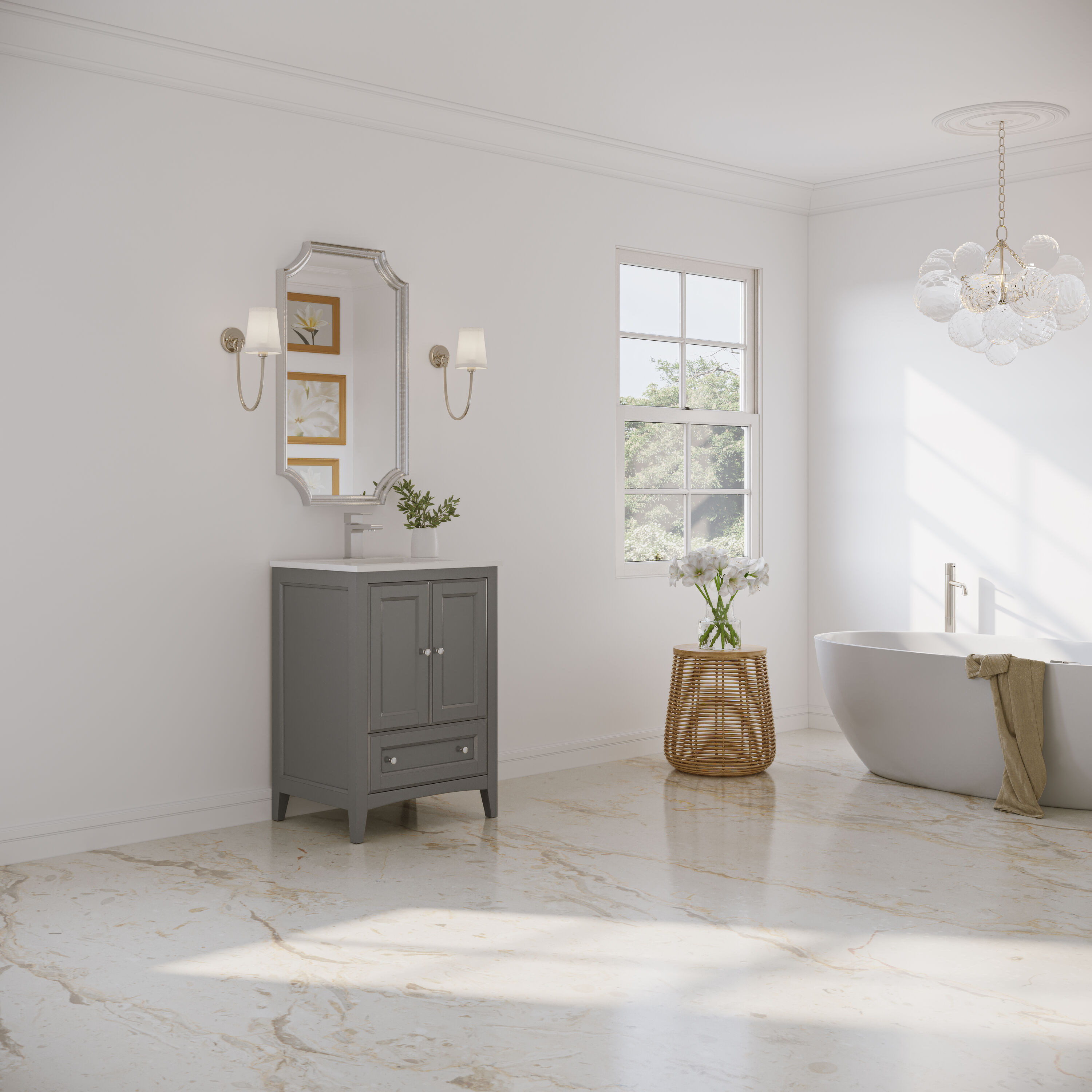Fresca FCB2024GR-CWH-U Bath-Vanity-Combo - View #5