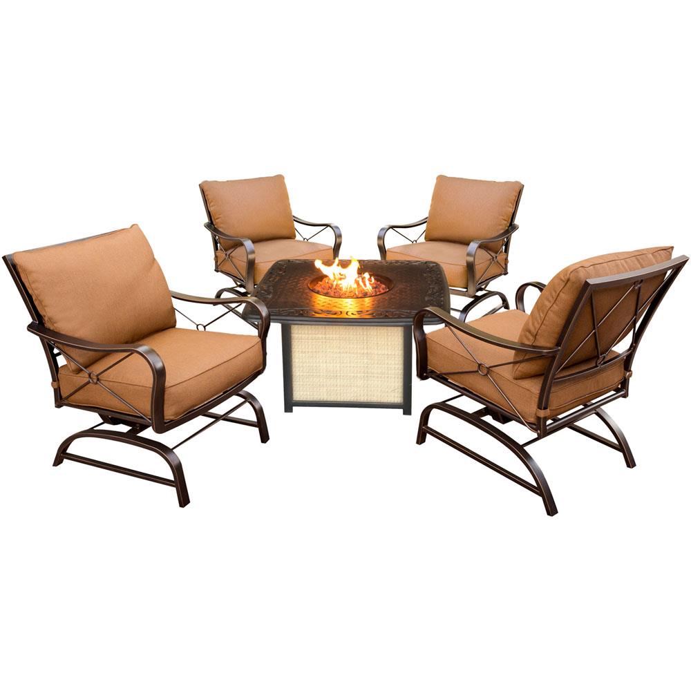 Hanover SUMMRNGHTCAST Summer Night 5-Piece Patio Conversation Set with Cushions