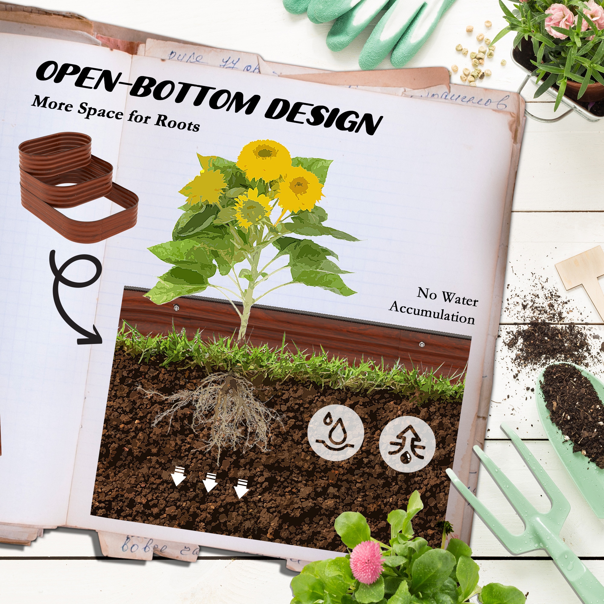 Zeus & Ruta BL04RGB-10 Raised-Garden-Beds - View #5