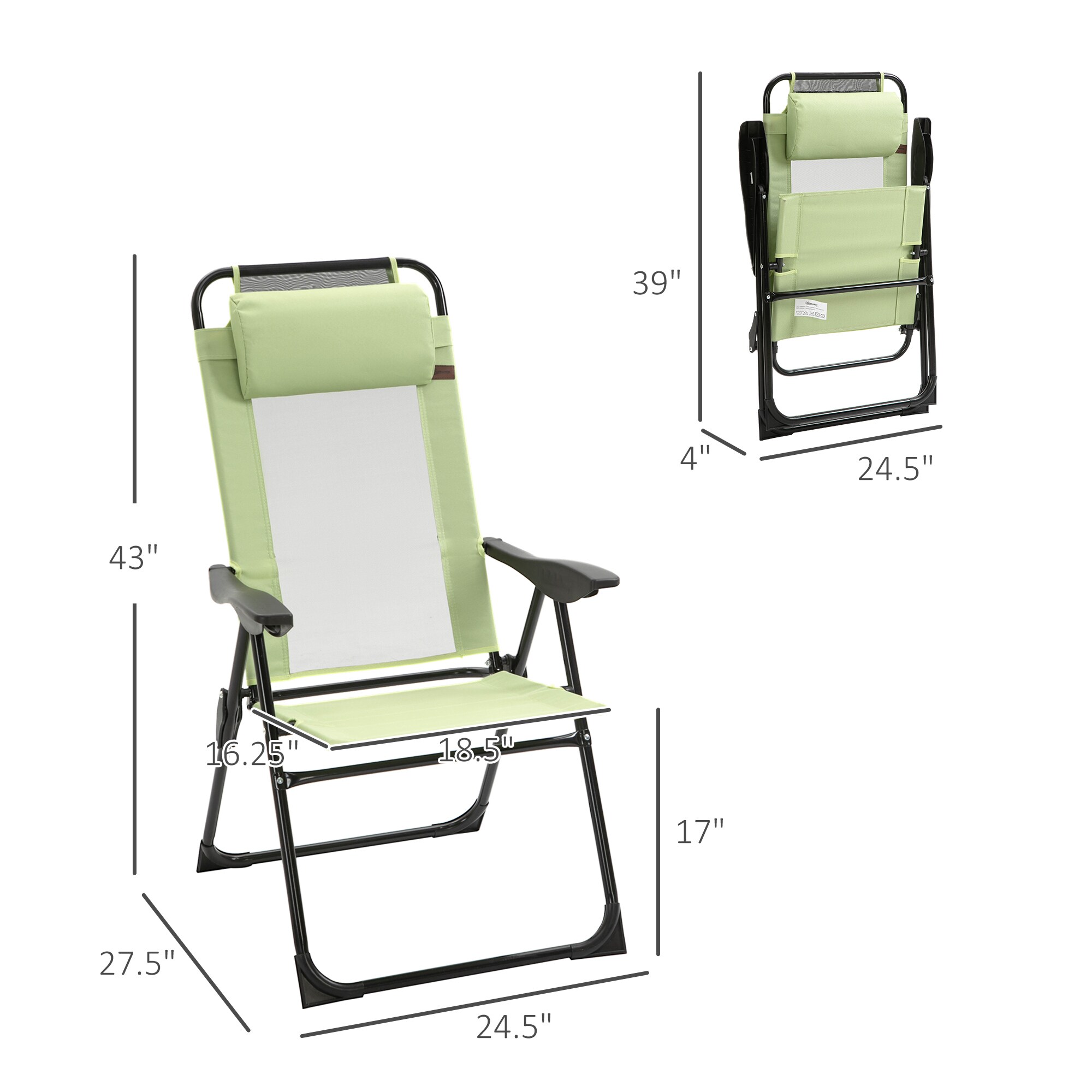 Outsunny 84B-902GN Patio-Chairs - View #3